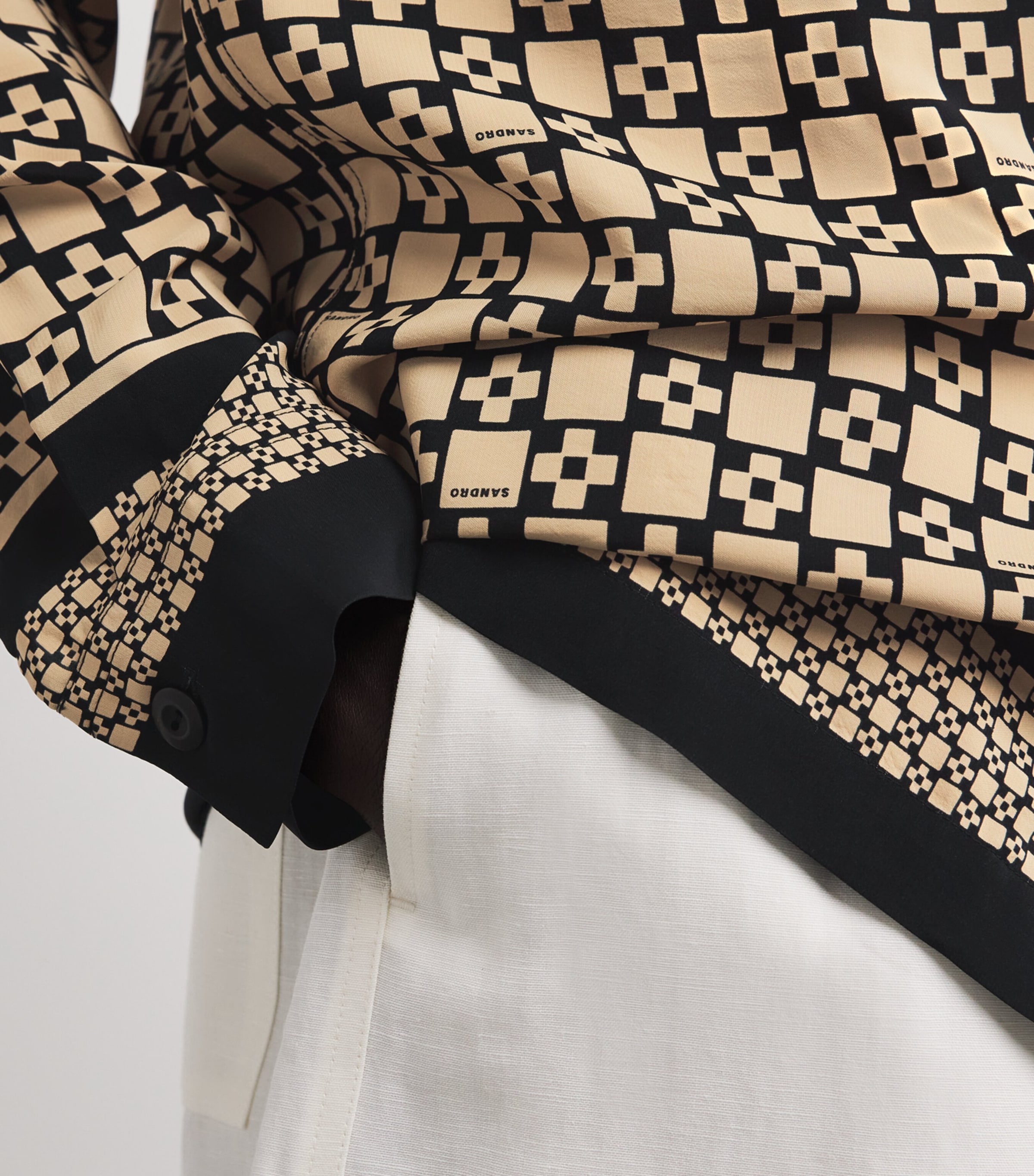 Check Long-Sleeve Shirt BEIGE Image 6