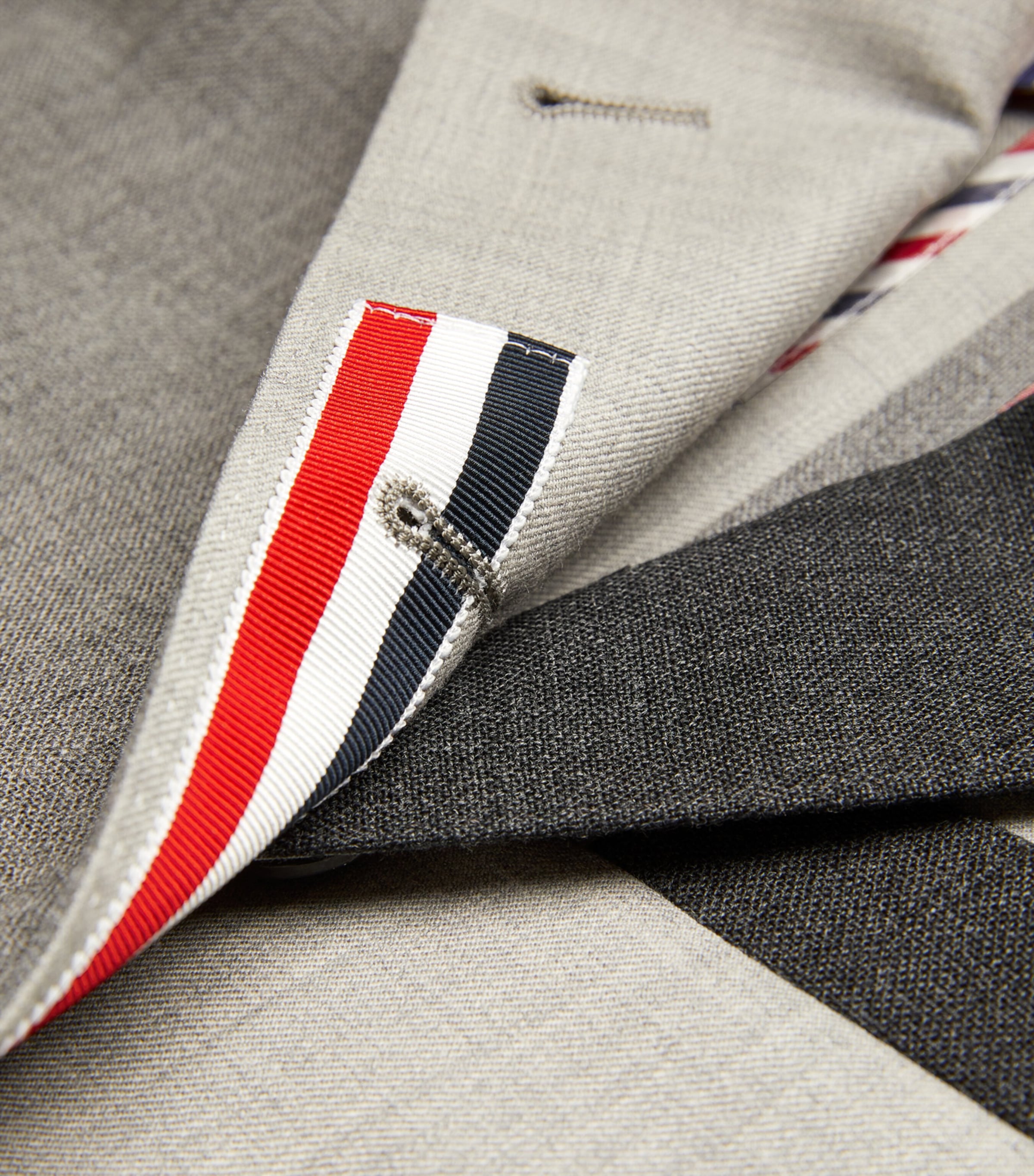 Wool High Armhole Tricolour Sport Coat DARK GREY Image 5