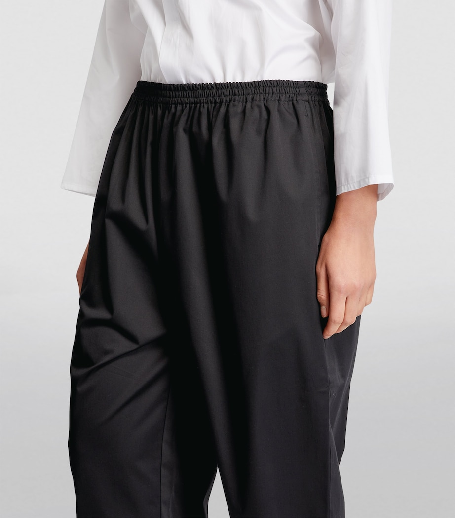 Cropped Japanese Trousers BLACK Image 7