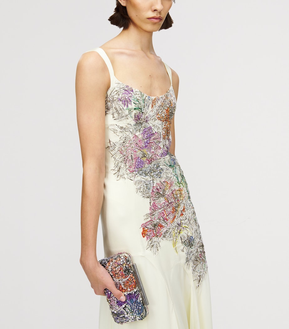 Leather T-Bar Box Clutch Bag 8490 Image 2