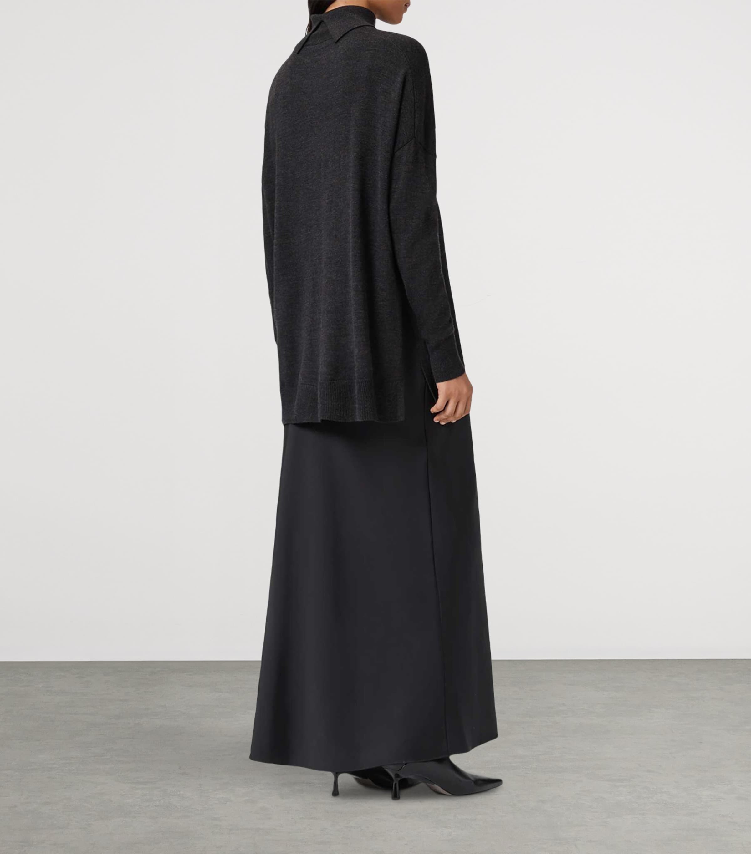 Merino Wool Juno Sweater and Maxi Dress SHADOW BLACK Image 4