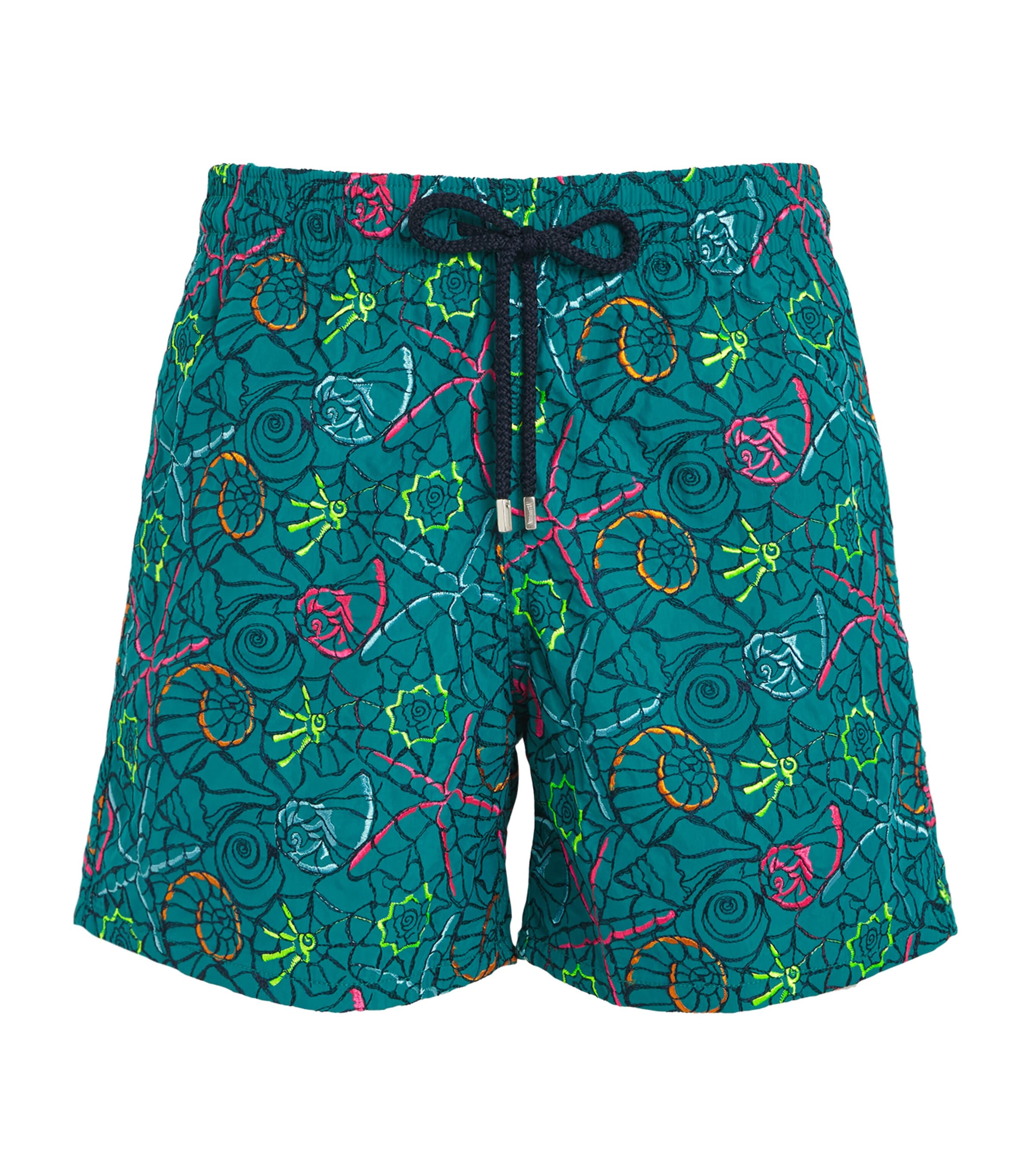 Vilebrequin Sea Shells Embroidered Mistral Swim Shorts | Men Clothing | Swimwear | Designers | Vilebrequin