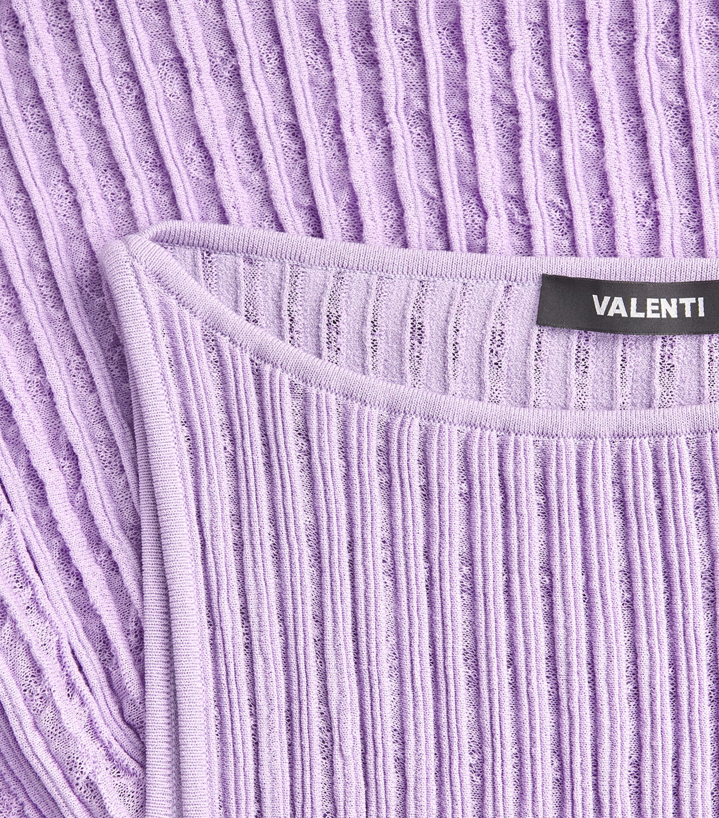 VALENTI Womens Knitted Isabela Midi Dress Lilac Image 6