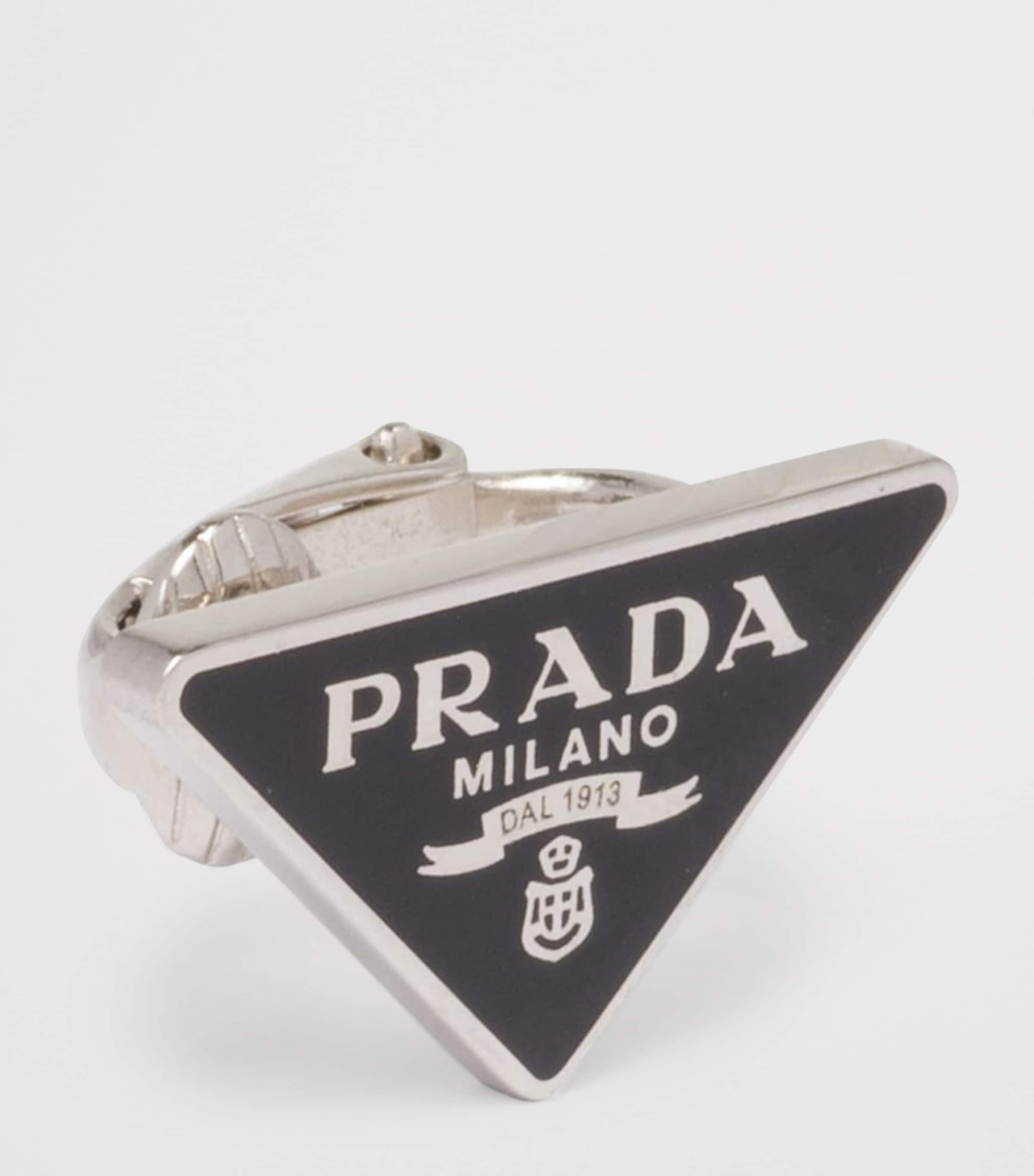 Prada Triangle Single Clip Earring Image 3