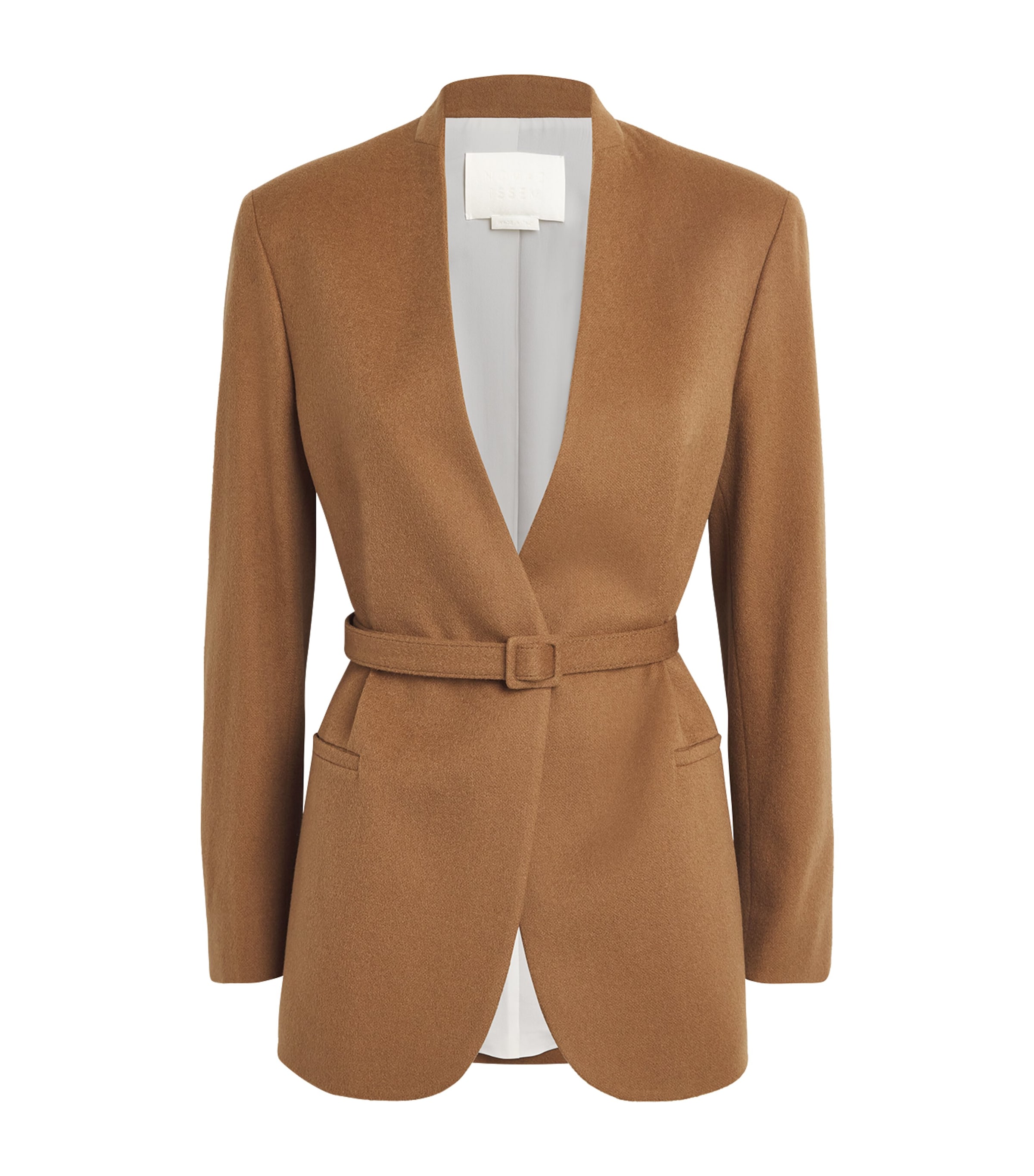 Nomadissem Camel Wrap-around Blazer In Beige