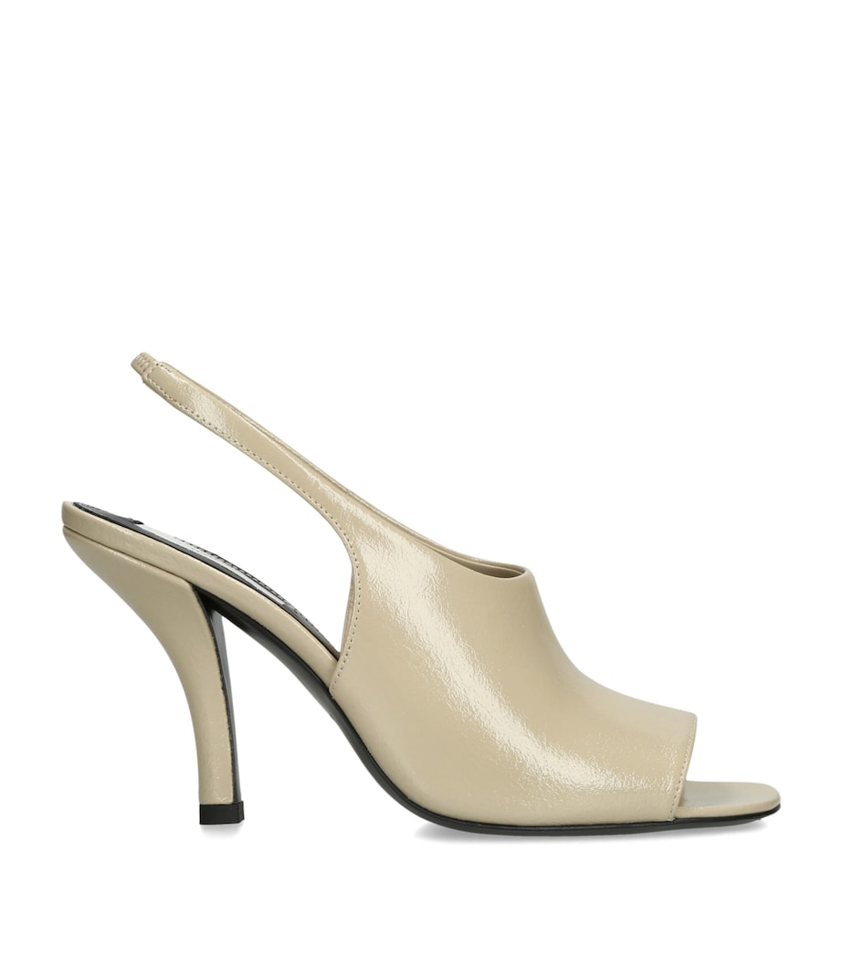 Toteme Leather Contour Slingback Sandals 85 Bone Image 1