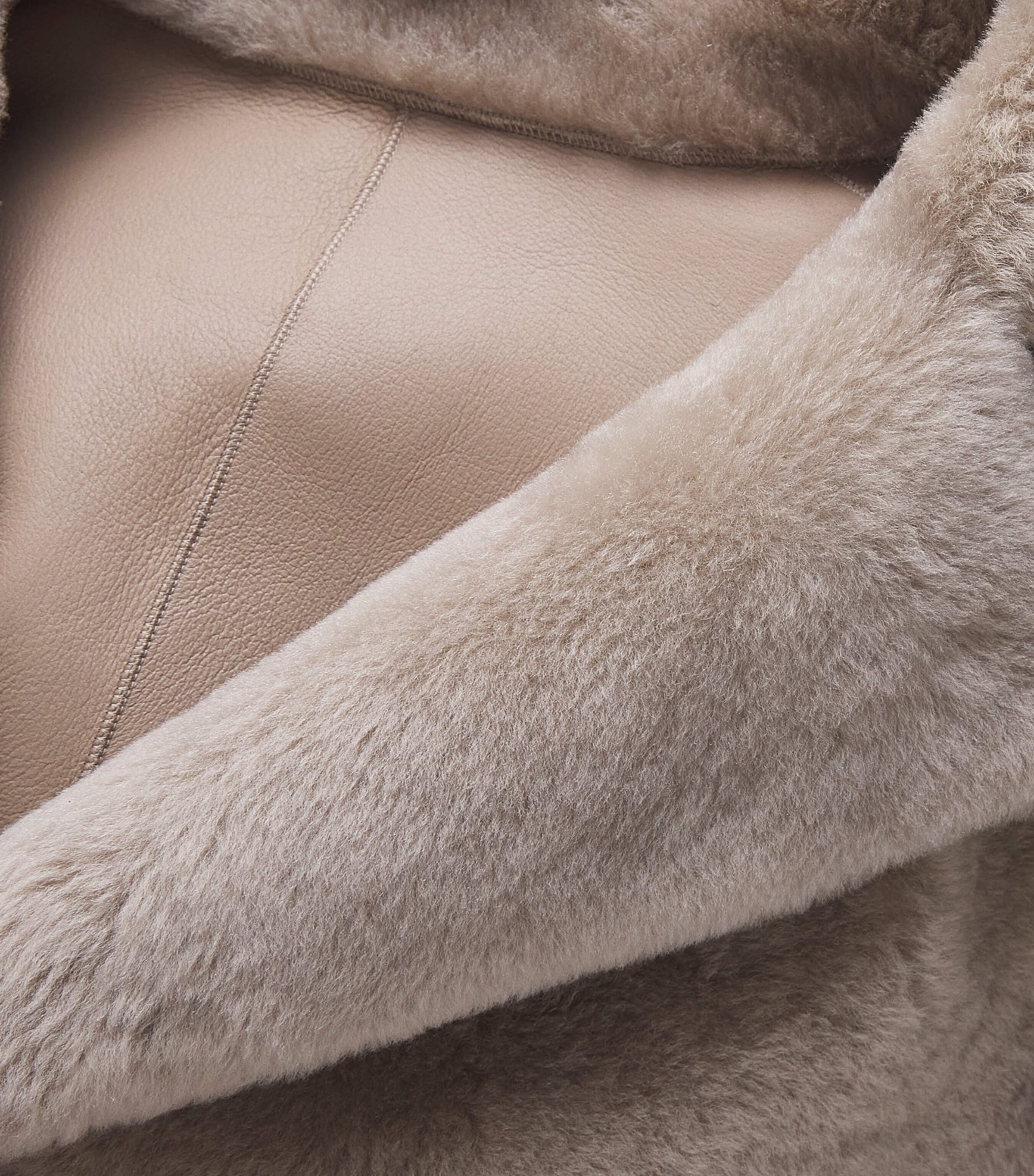 Lamb Fur Belted Coat A9113 Image 5