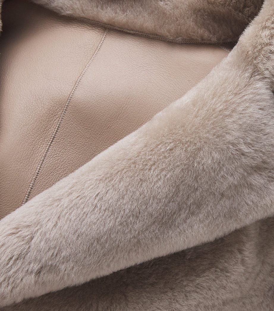 Lamb Fur Belted Coat A9113 Image 5