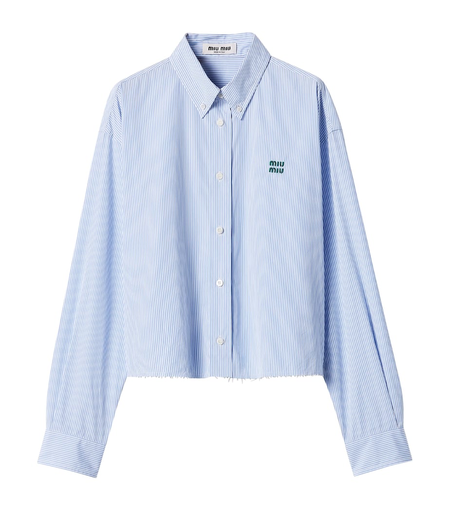 Miu Miu Womens Cotton Poplin Pinstripe Shirt Image 1