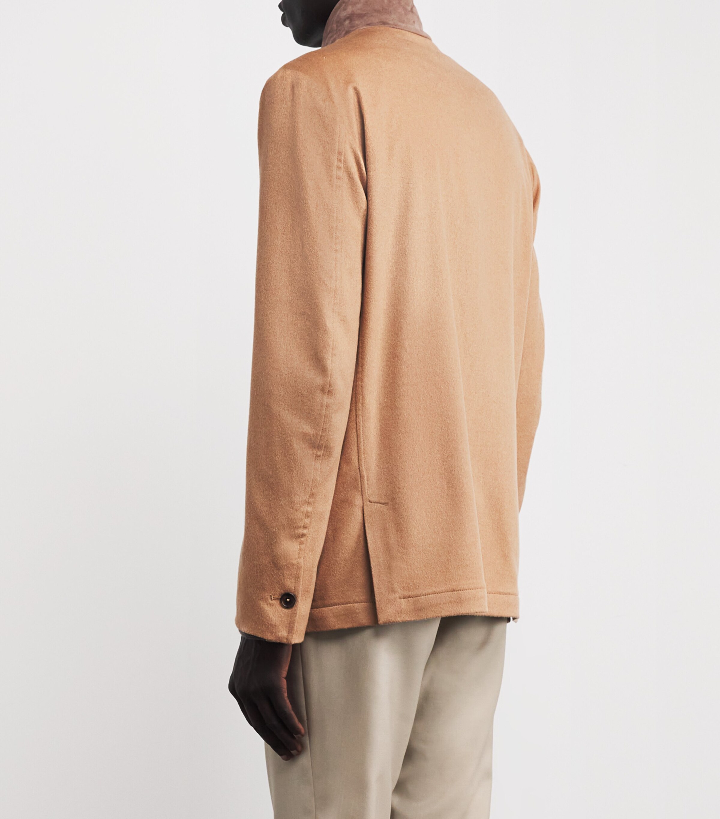 Fioroni Cashmere Mens Camel and Suede Jacket Natur Image 4