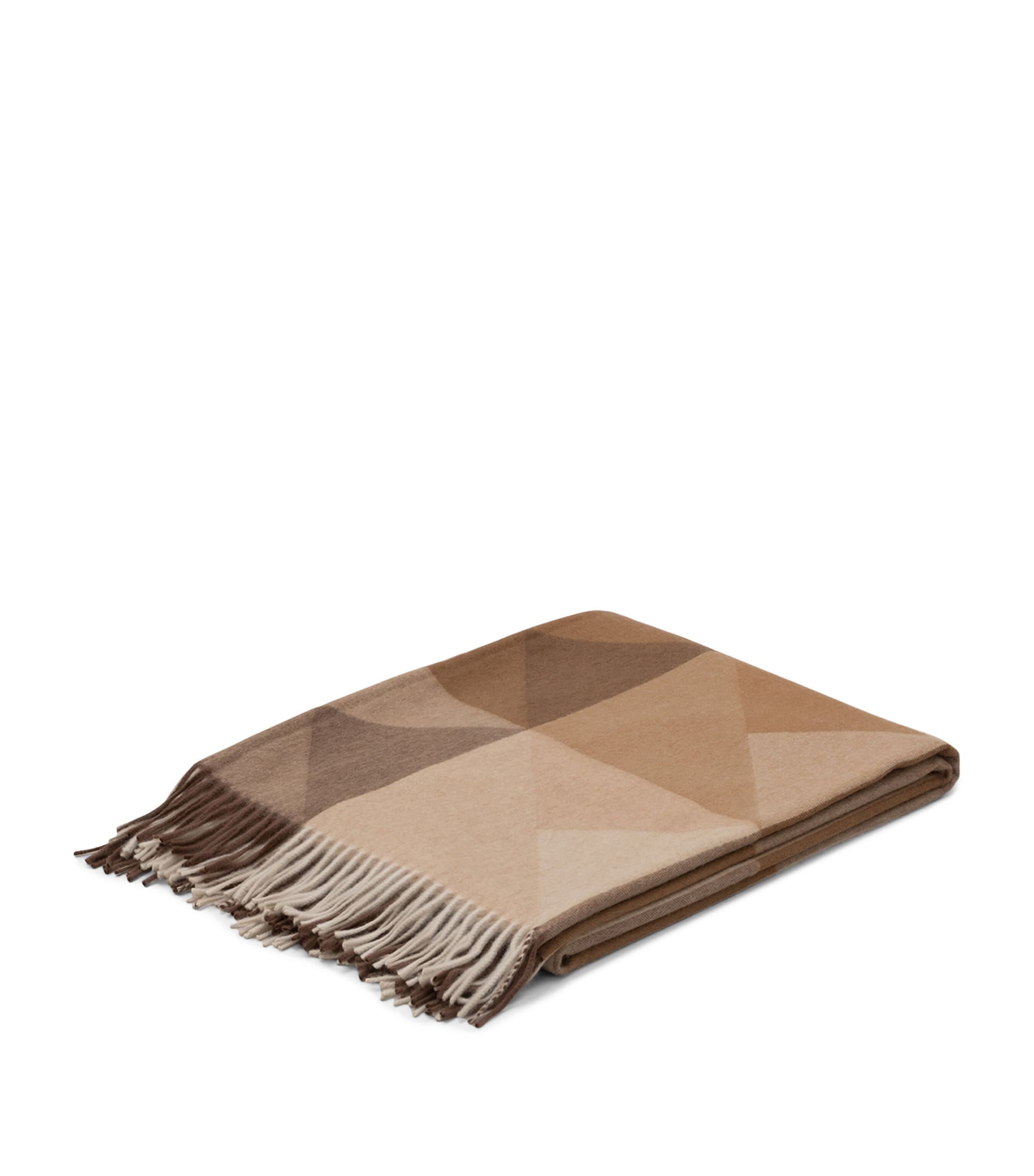 Cashmere Arran Braque Throw (147cm x 183cm) NATURAL Image 3