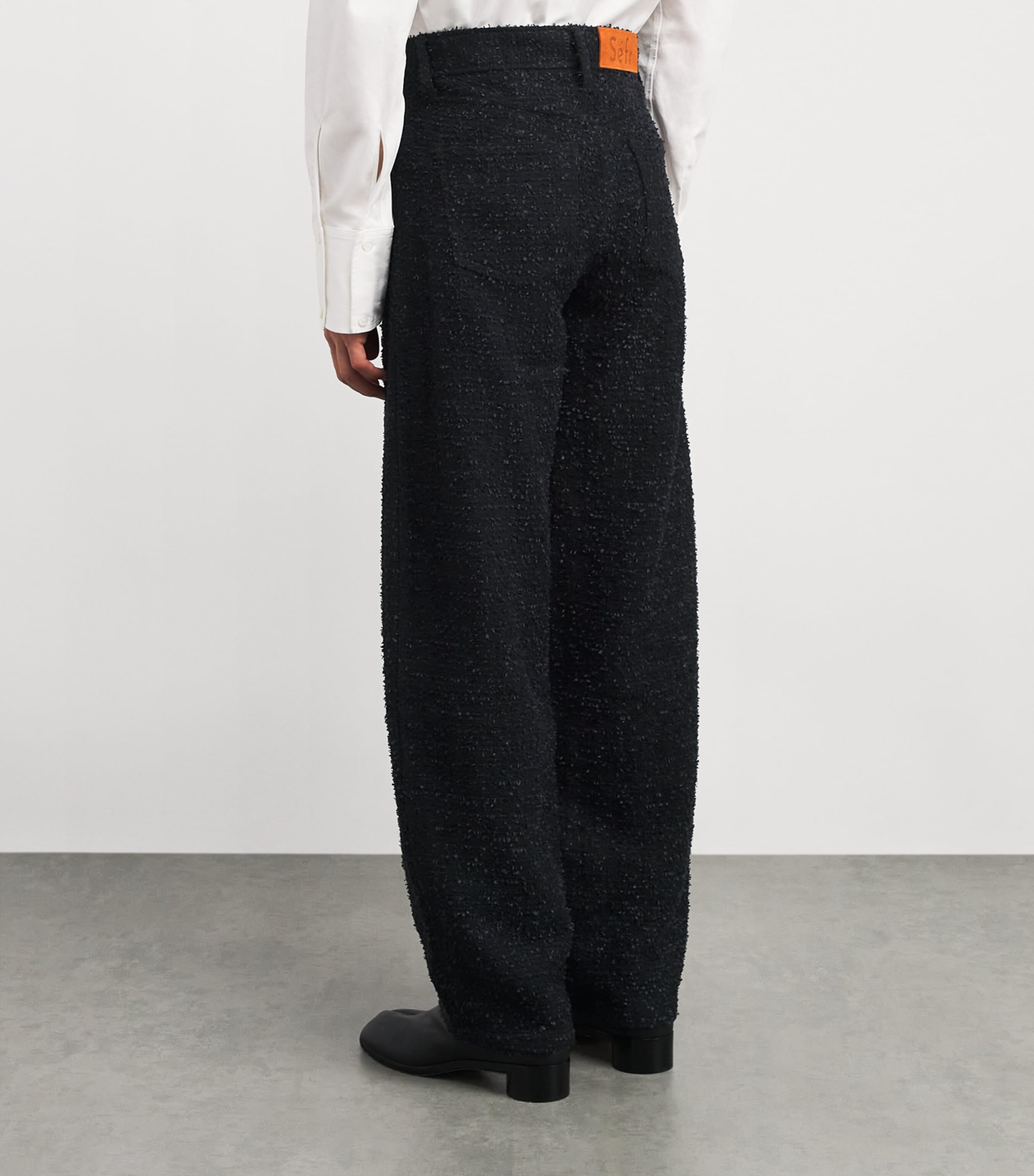 Séfr Mens Cotton-Blend Bouclé Tacca Trousers Tacca Bouclé Image 4