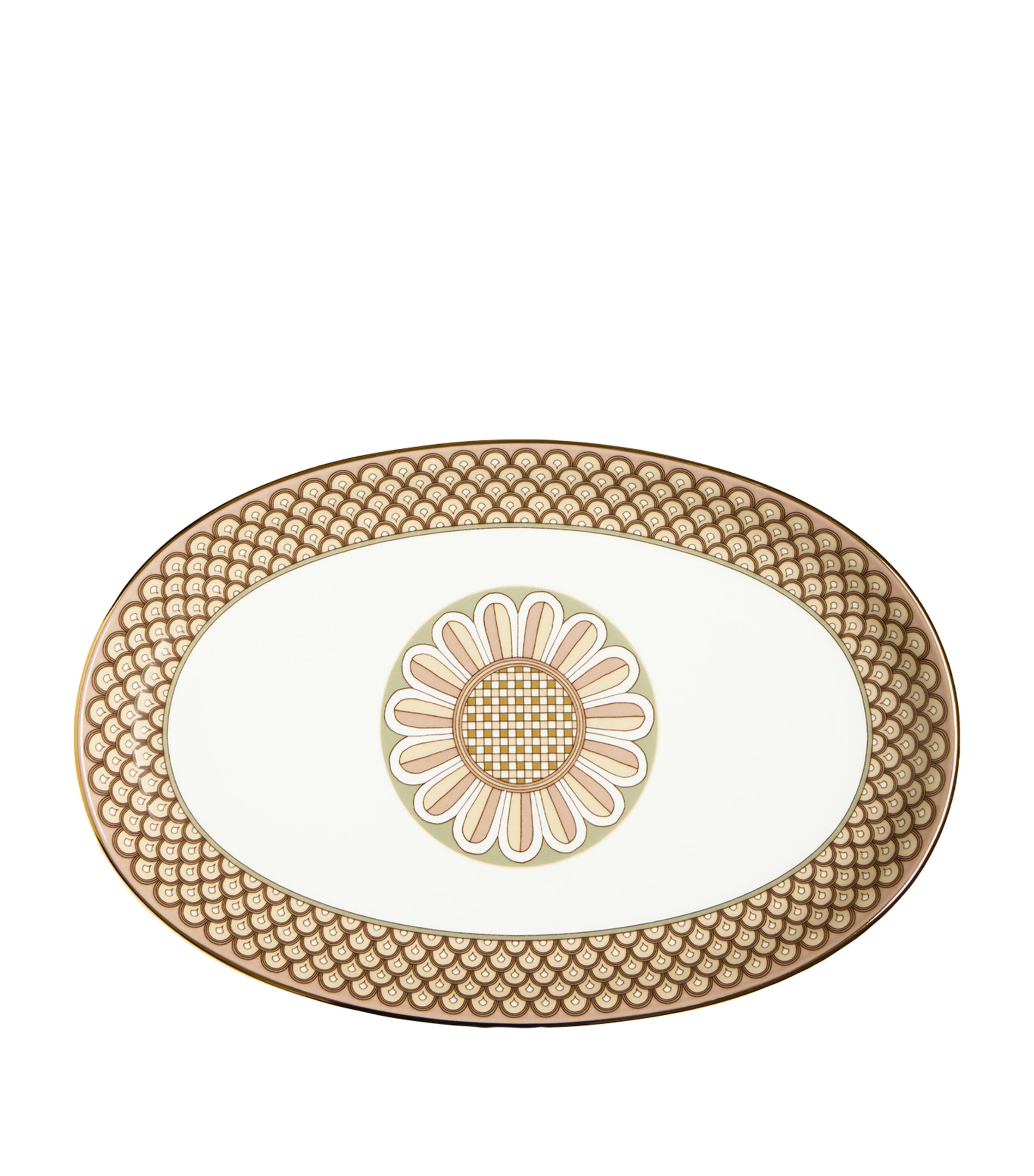 La Doublej Porcelain Napoli Oval Platter In Pink