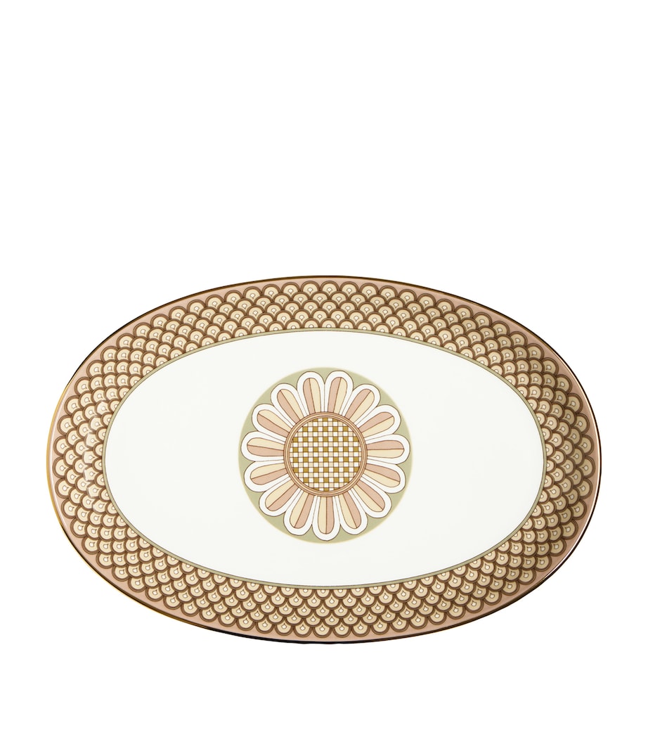 Porcelain Napoli Oval Platter (36cm) DUSTY PINK Image 1