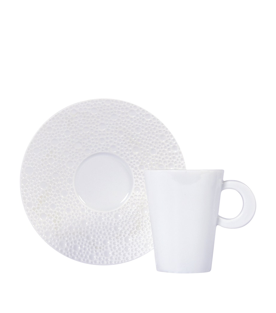 Ecume Coffee Cup and Saucer BLANC Image 1