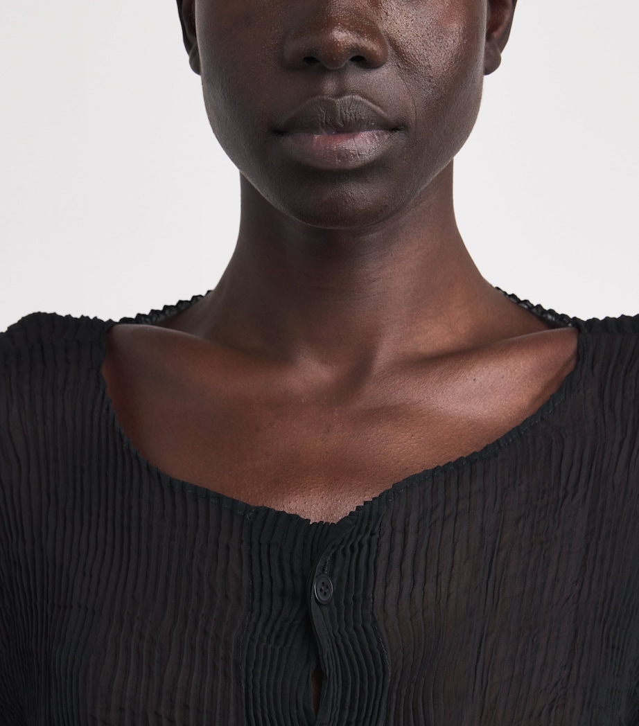 Chiffon Twist Cardigan BLACK Image 6