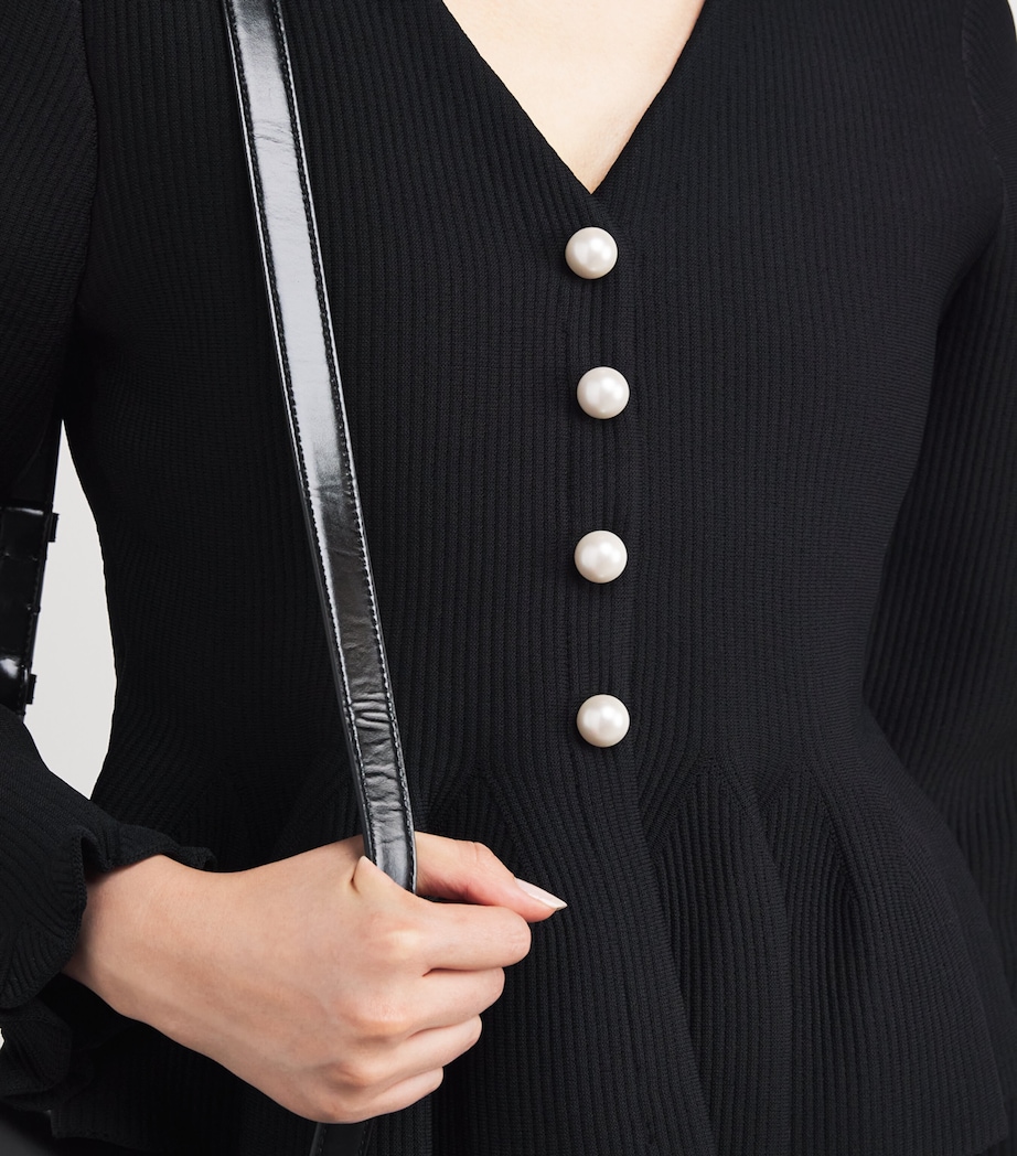 Peplum Cardigan BLACK Image 6