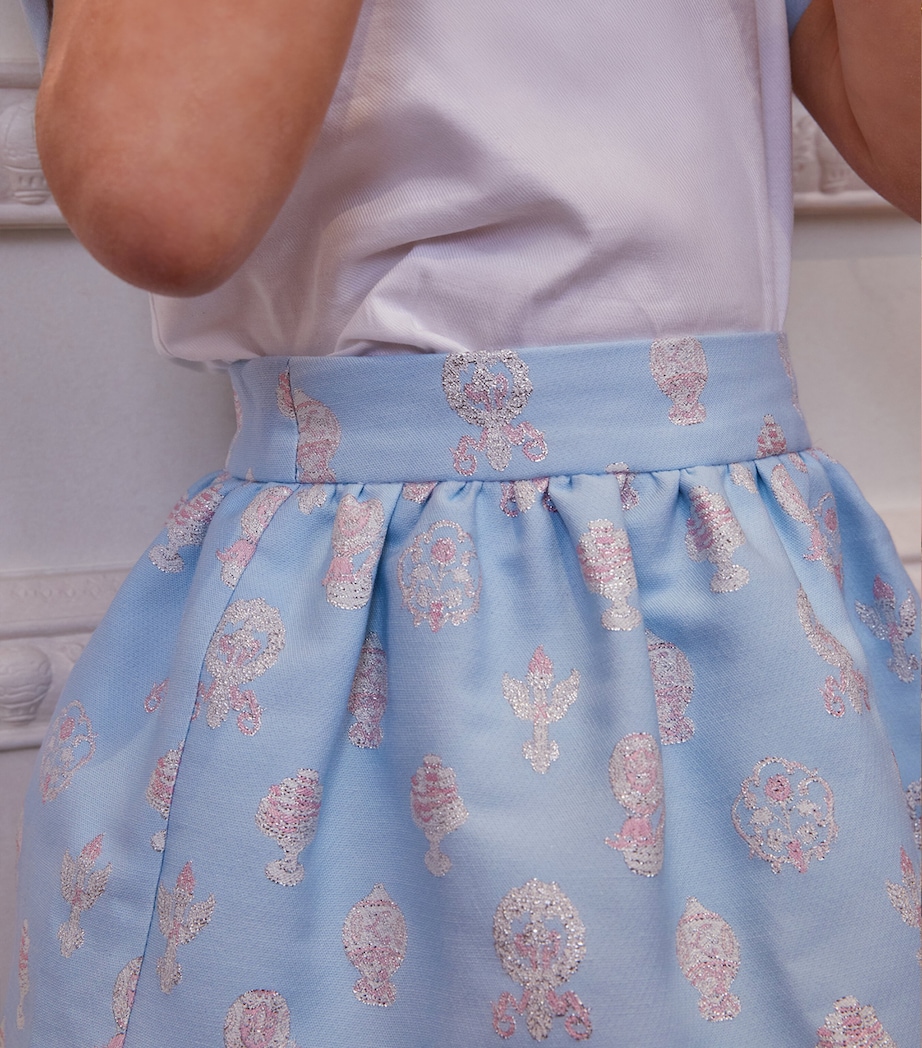 Jacquard Adèle Skirt BLUE CRESTS Image 5