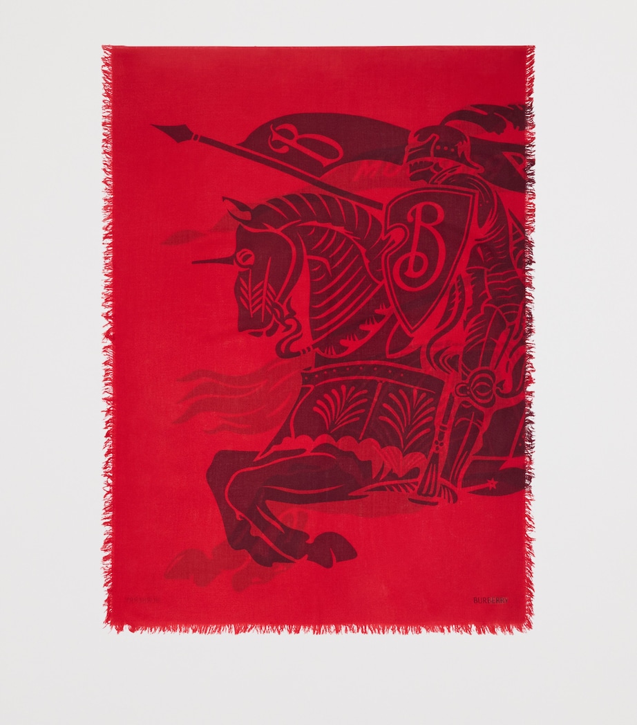 Wool Wide EKD Scarf OXBLOOD RED Image 6