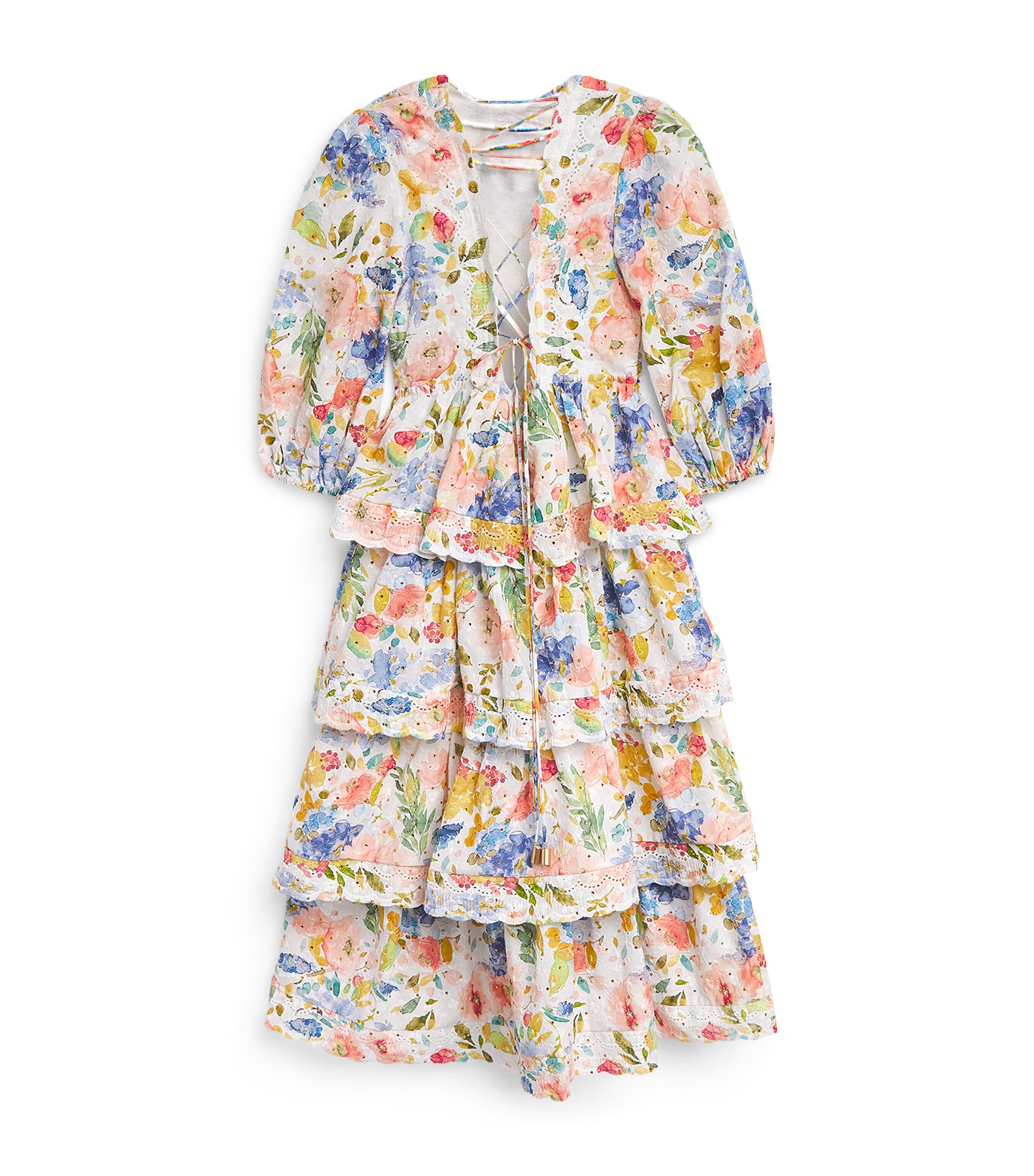 Marlo Cotton Floral Lina Dress In Multi
