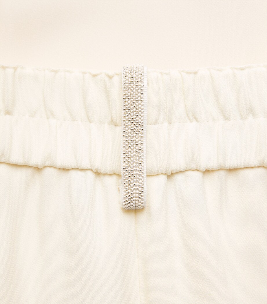 Fabiana Filippi Womens Cady Beaded Trousers Burro Image 6