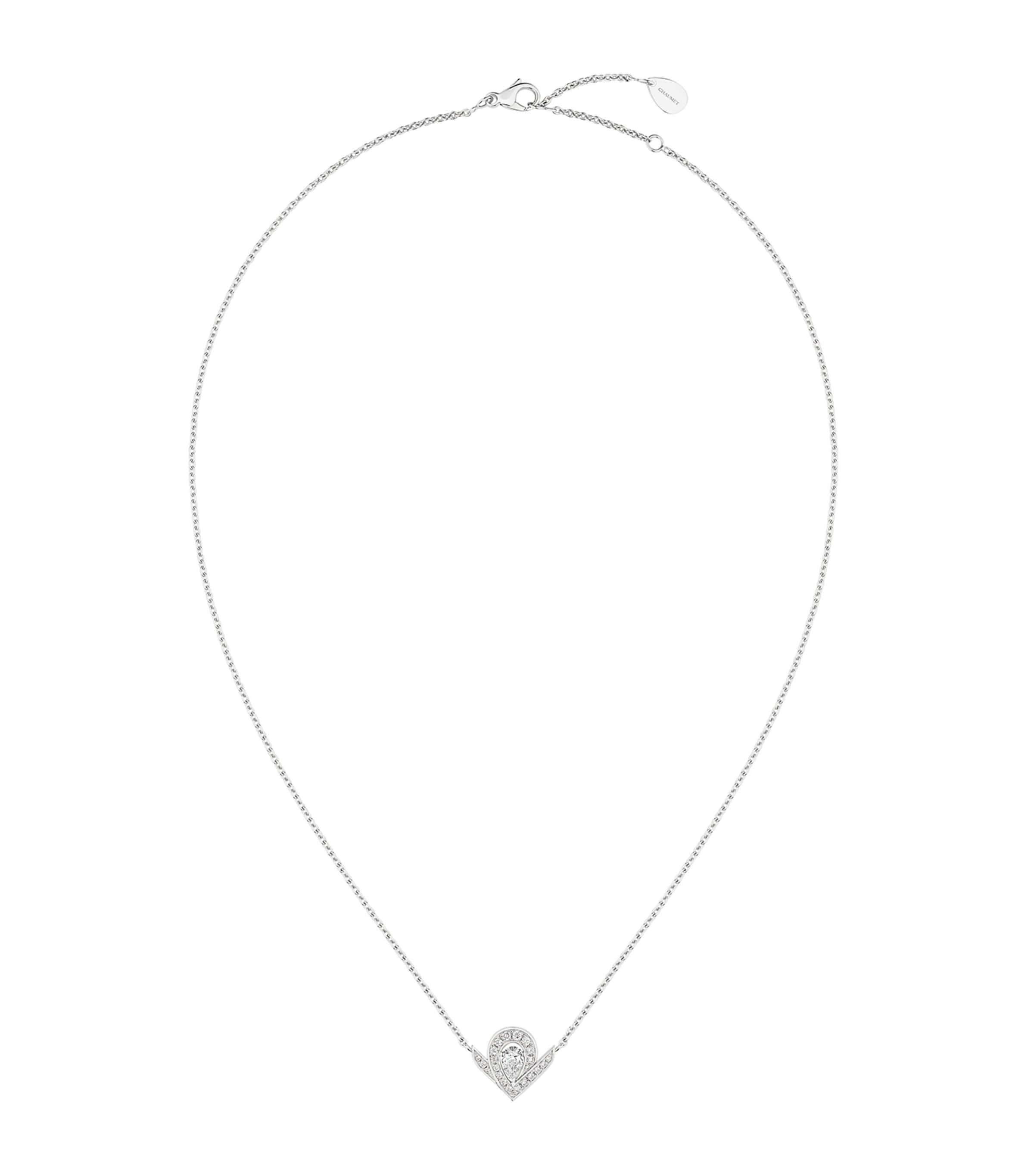 White Gold and Diamond Joséphine Aigrette Pendant Necklace WHITE GOLD Image 1