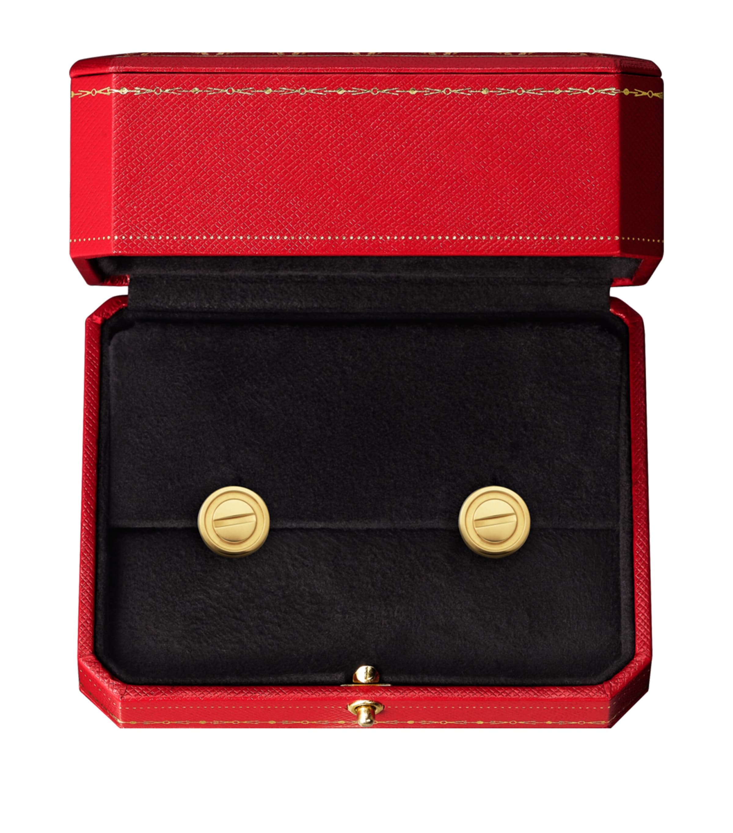 Yellow Gold LOVE Stud Earrings YELLOW GOLD Image 3