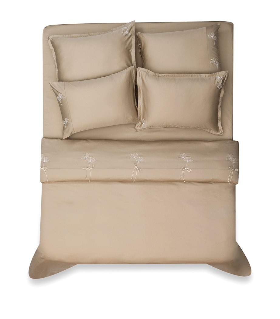 Organic Cotton Sateen Core Super King Fitted Sheet (180cm x 200cm) FLAX Image 2