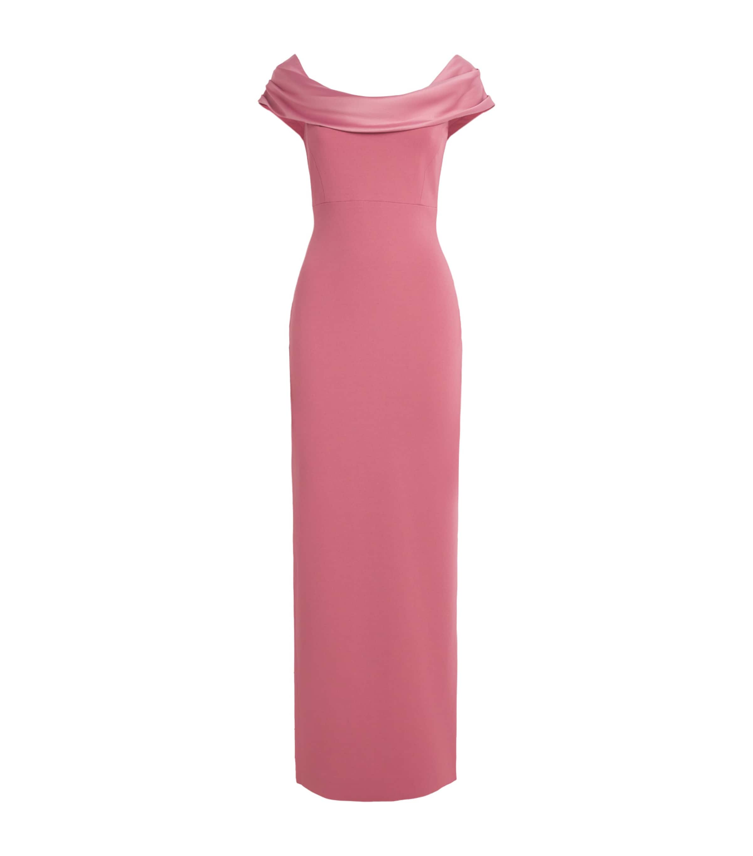 Solace London Womens Crepe Adele Maxi Dress Dark Rose Image 1