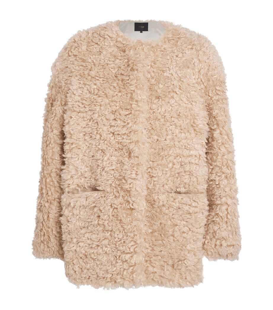 Faux Shearling Coat BEIGE Image 1