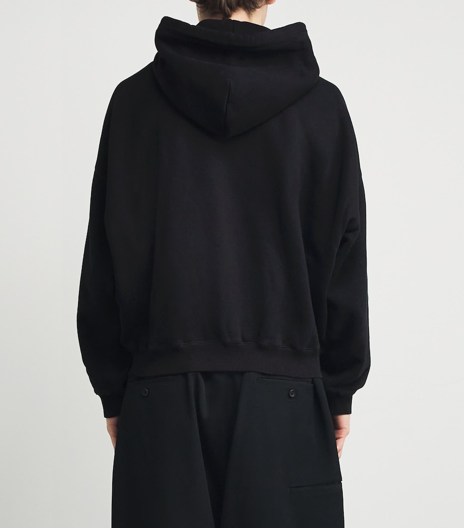 Collegiate Crest Zip-Up Hoodie 000 BLACK Image 3