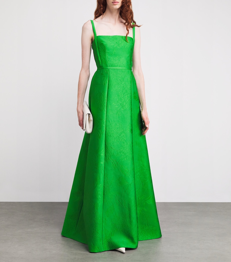 Satin Mathilde Gown GREEN Image 2