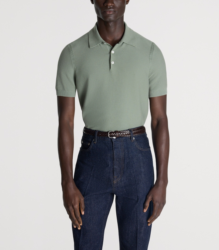 Dunhill Mens Cotton Piqué Polo Shirt Image 3