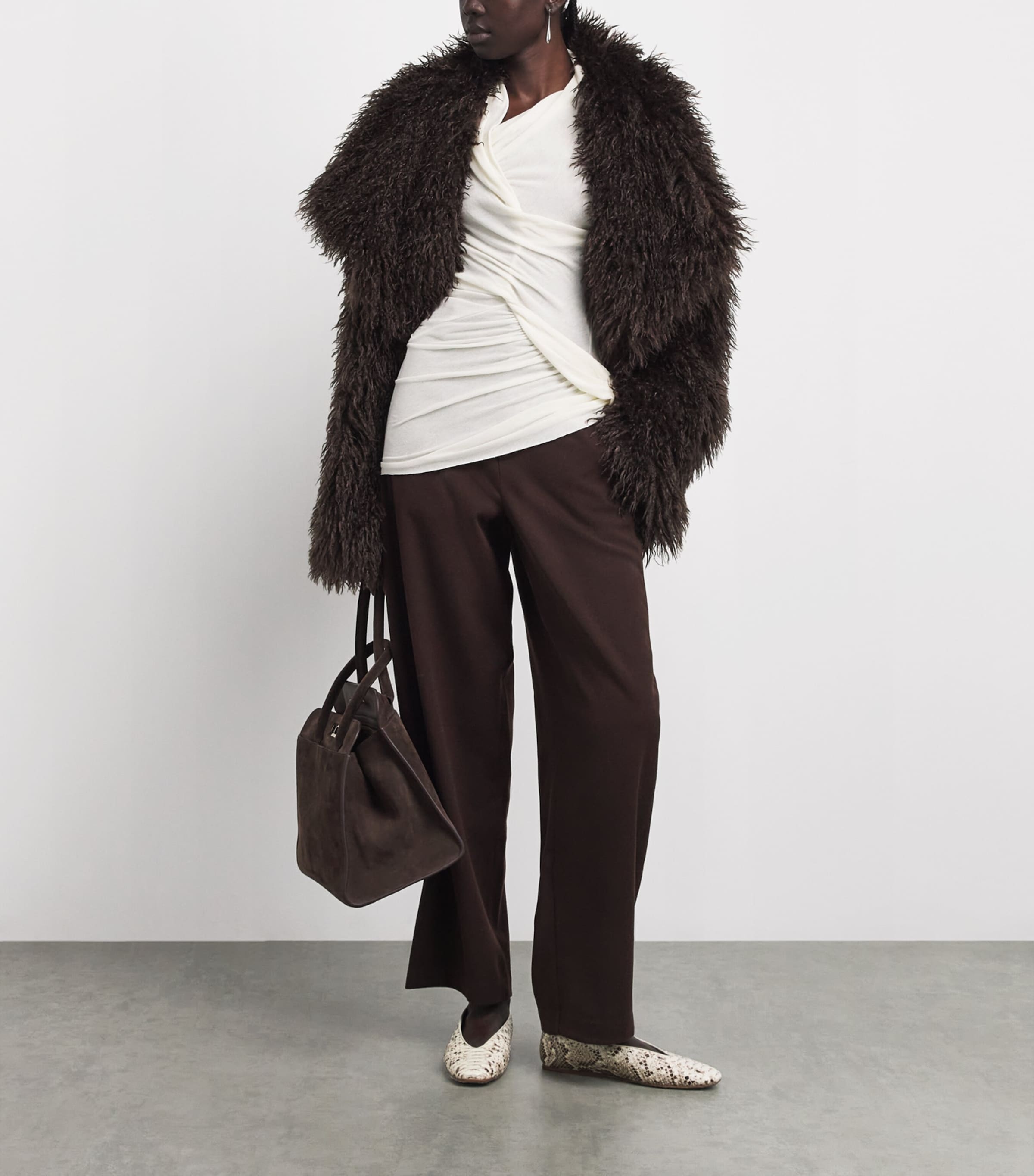 Source Unknown Womens Asymmetric-Drape Folgore Top Iv Image 2