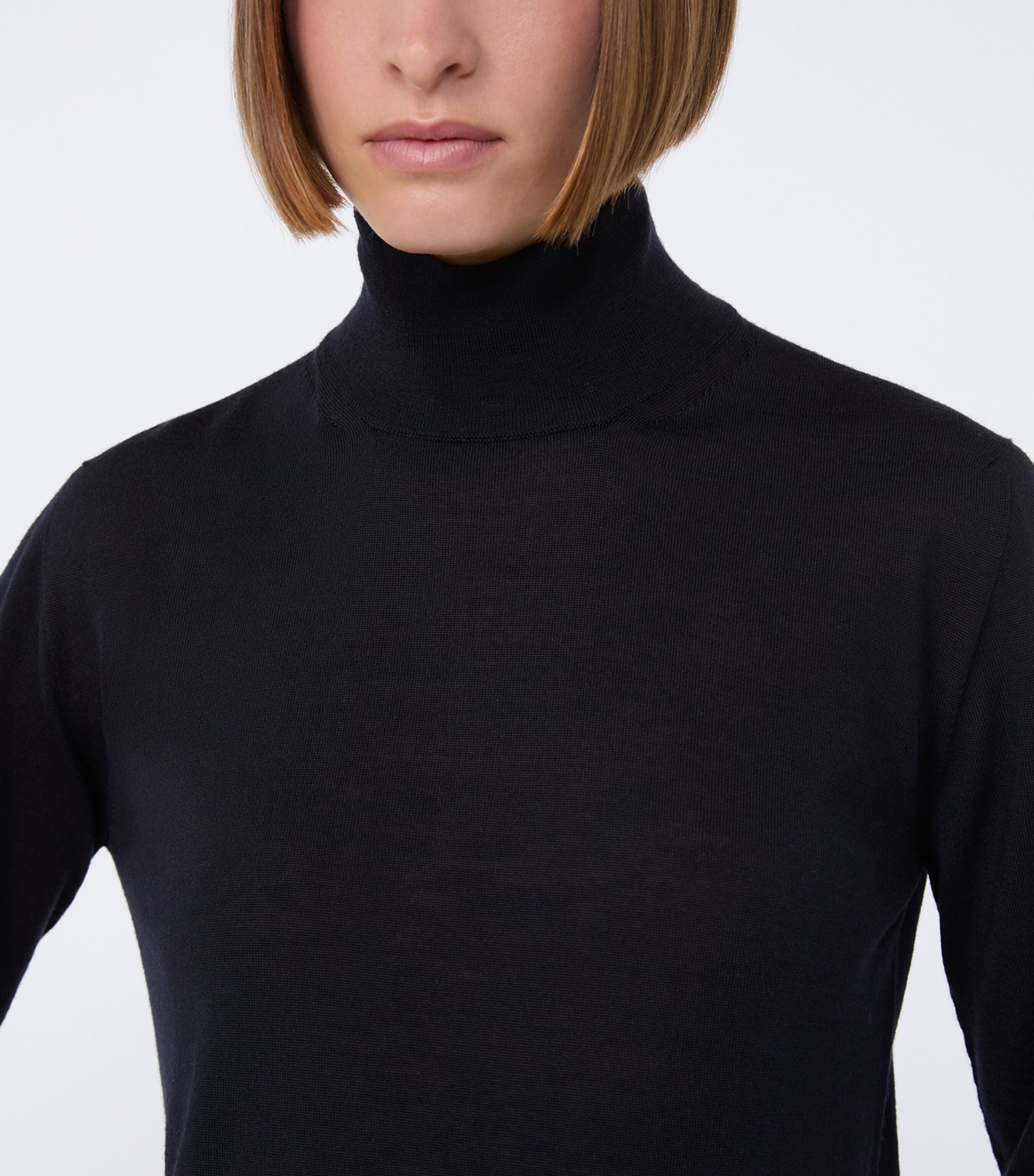 Virgin Wool High-Neck Top ULTRAMARINE Image 5