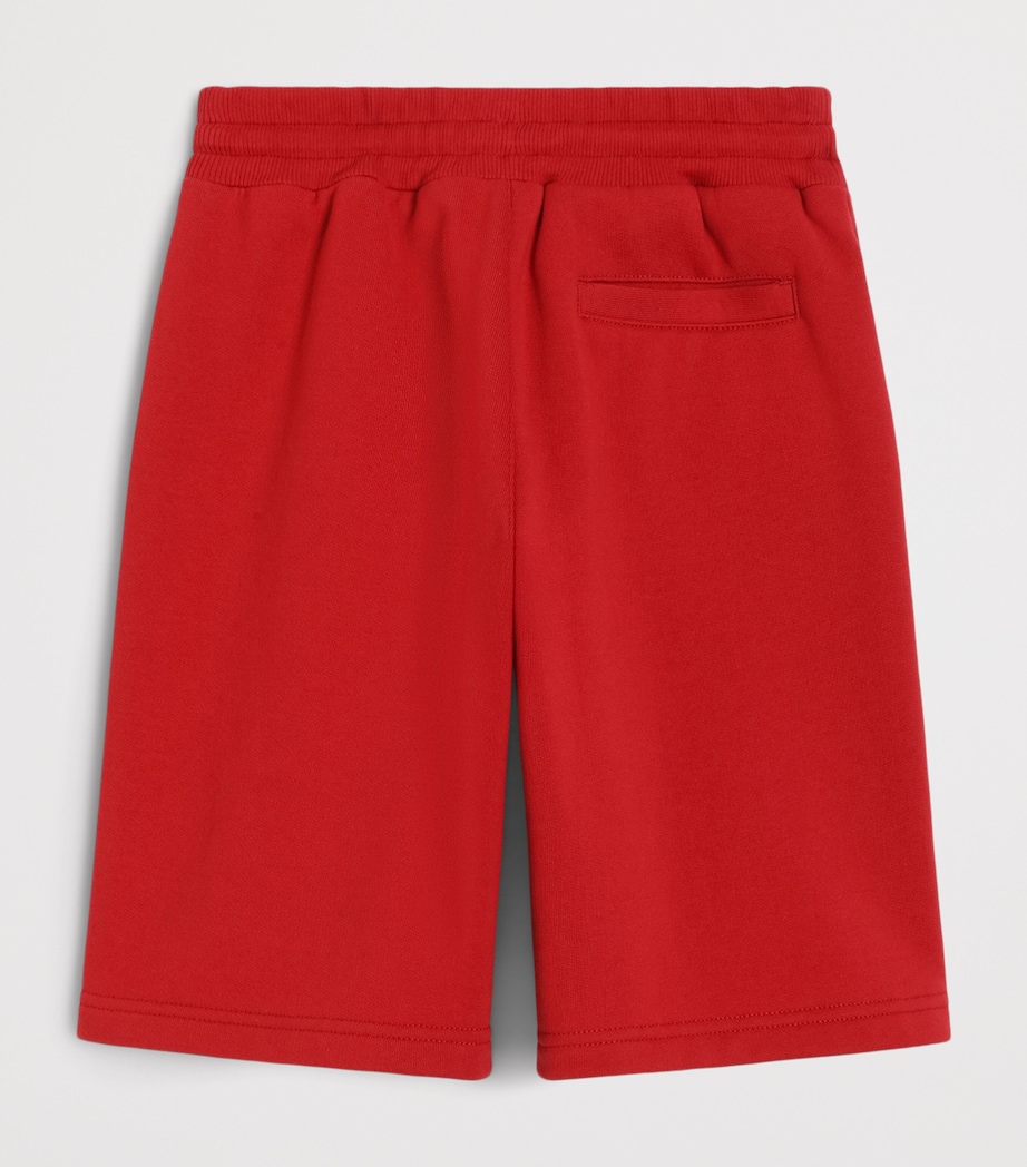 Dolce&Gabbana Kids Rubber Patch Sweatshorts (8-14 Years) Bright Red Image 2