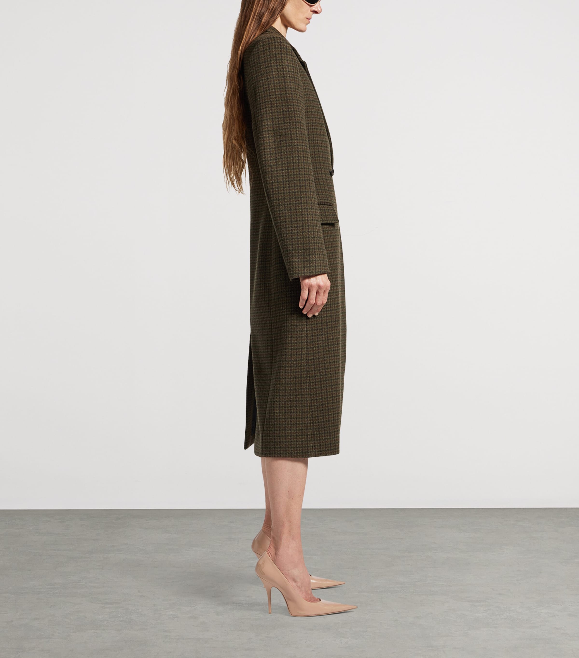 Melton Wool Check Overcoat 2866 Image 4