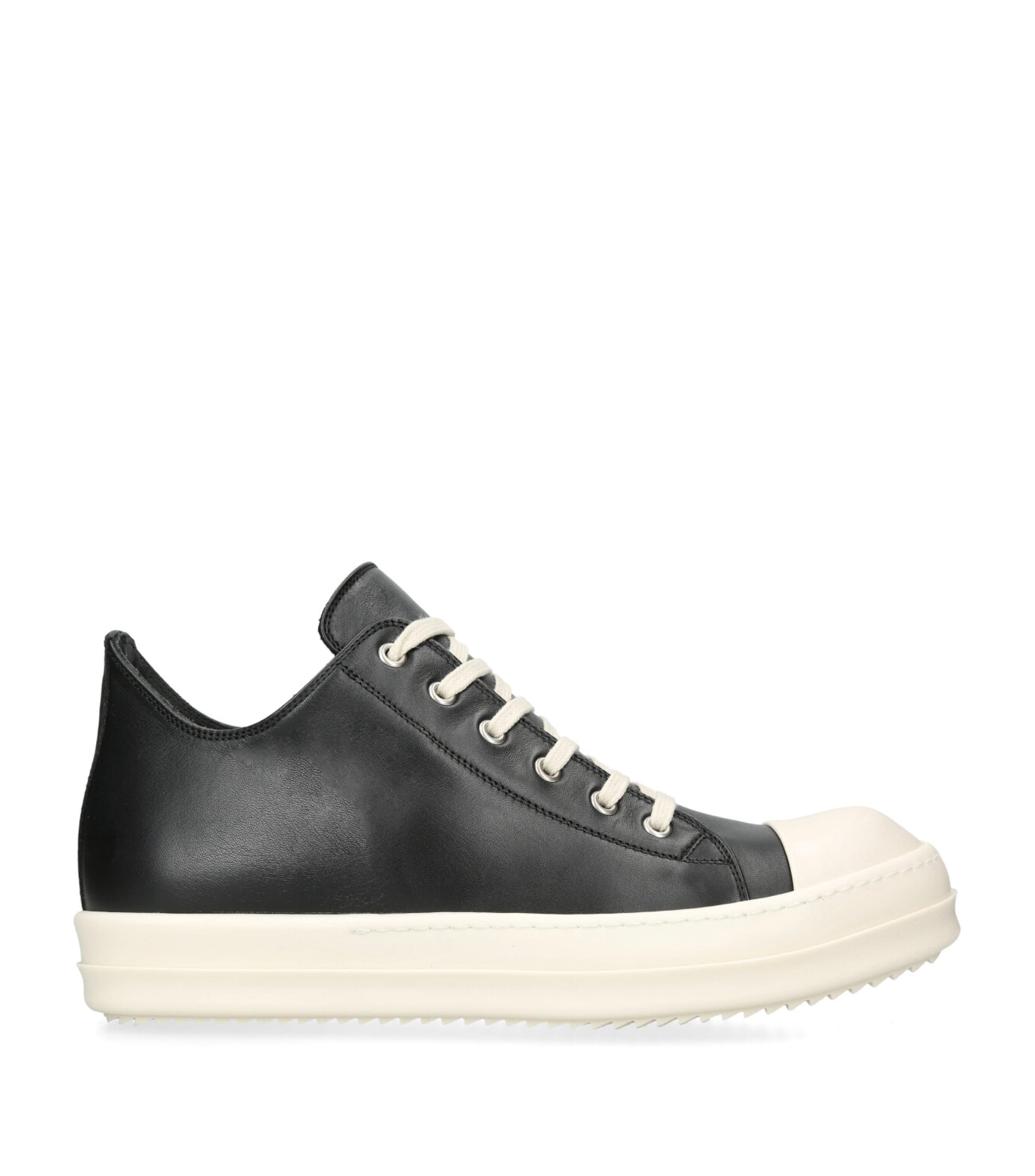 (正規店出品)RICK OWENS MEN LEATHER LOW SNEAKERS Rick Owens Leather Classic Low-Top Sneakers | Harrods UK
