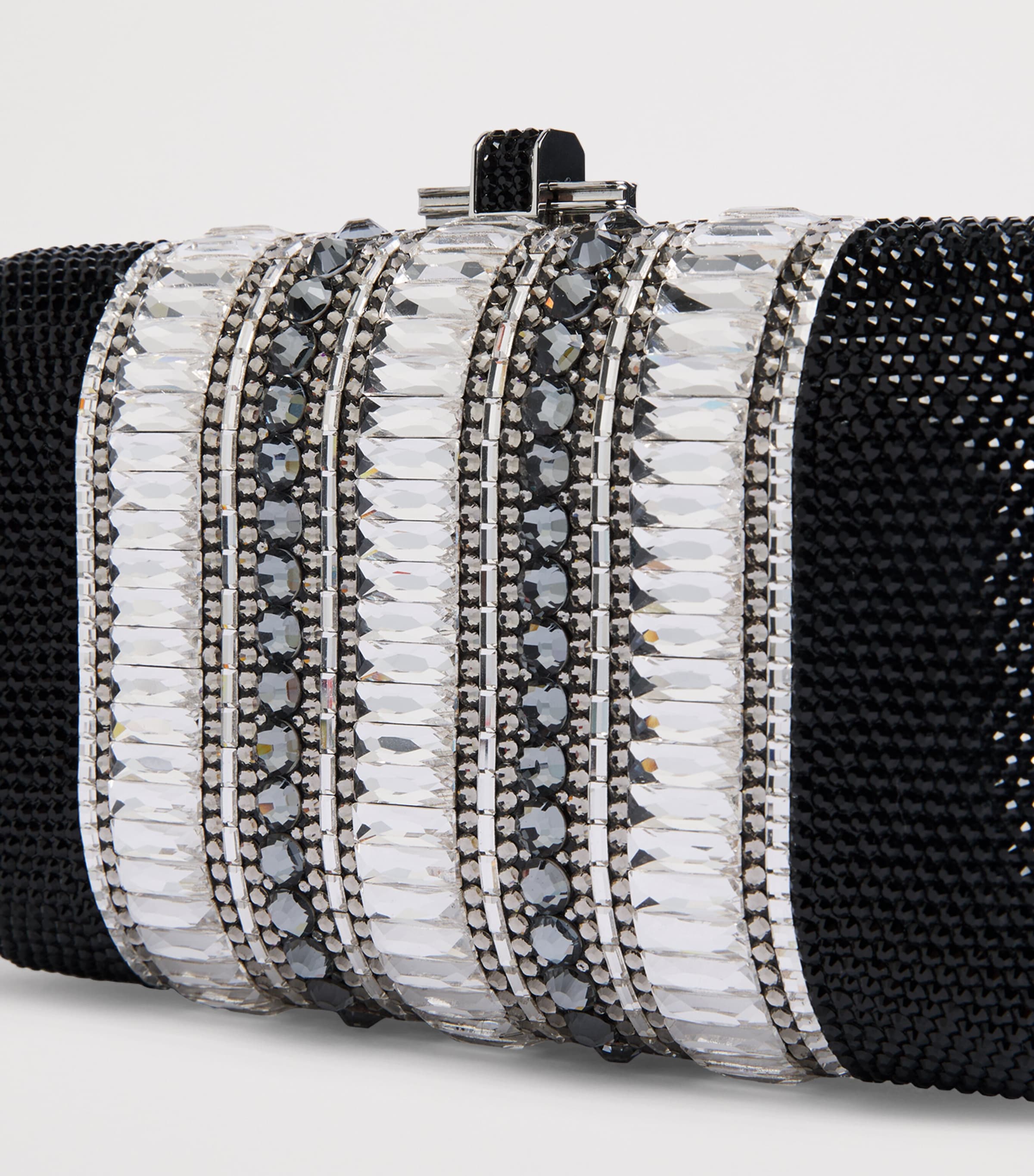 Judith Leiber Gems Long Slide Clutch Bag Sjtmt Silver Jet Image 7