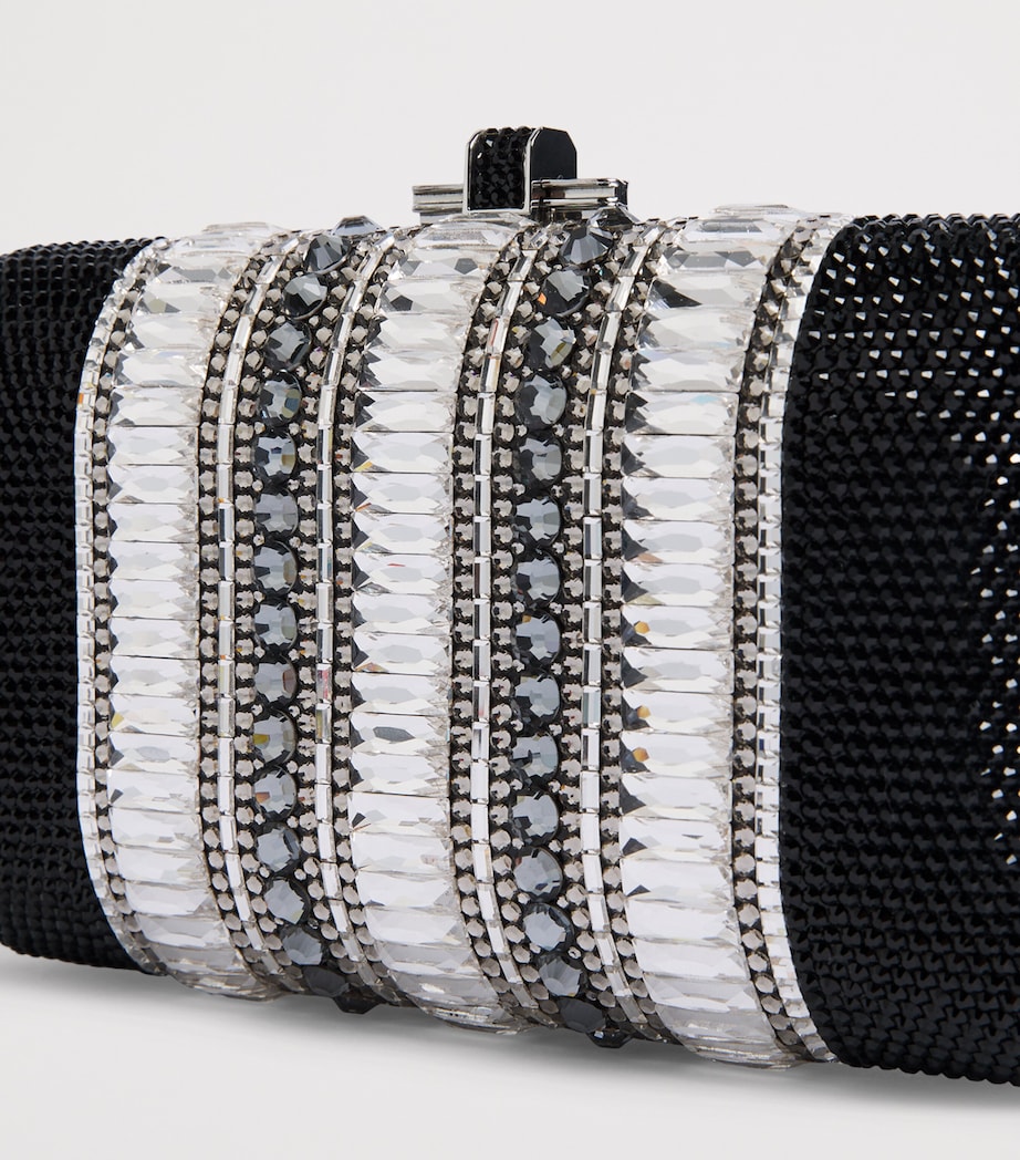 Judith Leiber Gems Long Slide Clutch Bag Sjtmt Silver Jet Image 7