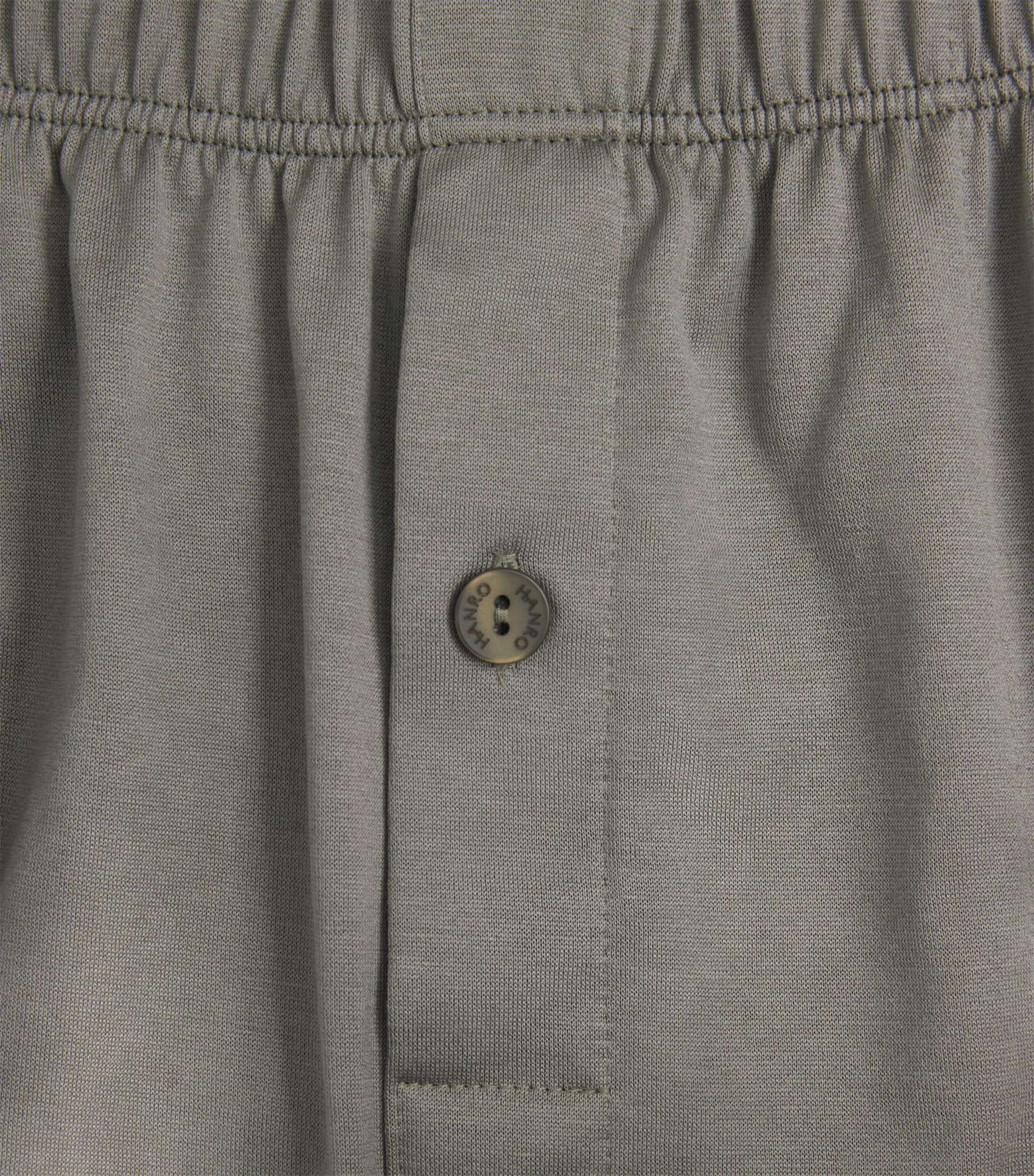 Hanro Mens Cotton Boxer Shorts Smokey Olive Image 5