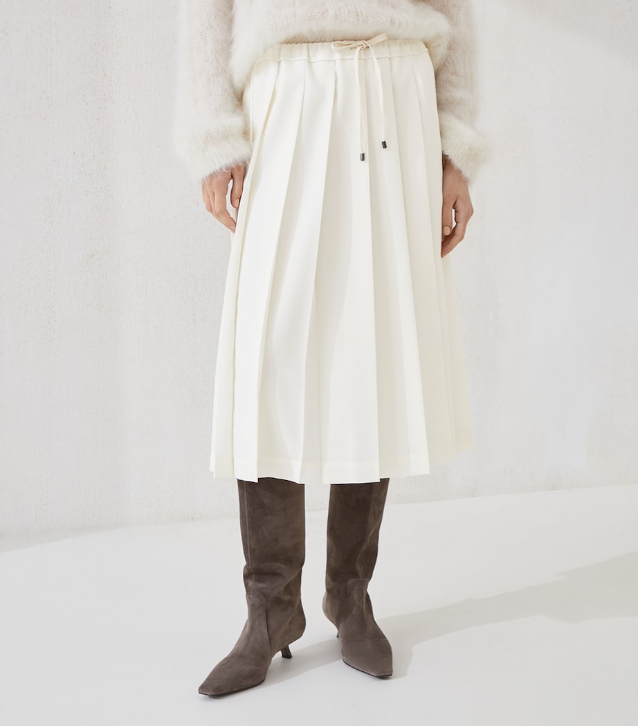 Techno Virgin Wool-Blend Track Skirt C9555 Image 2