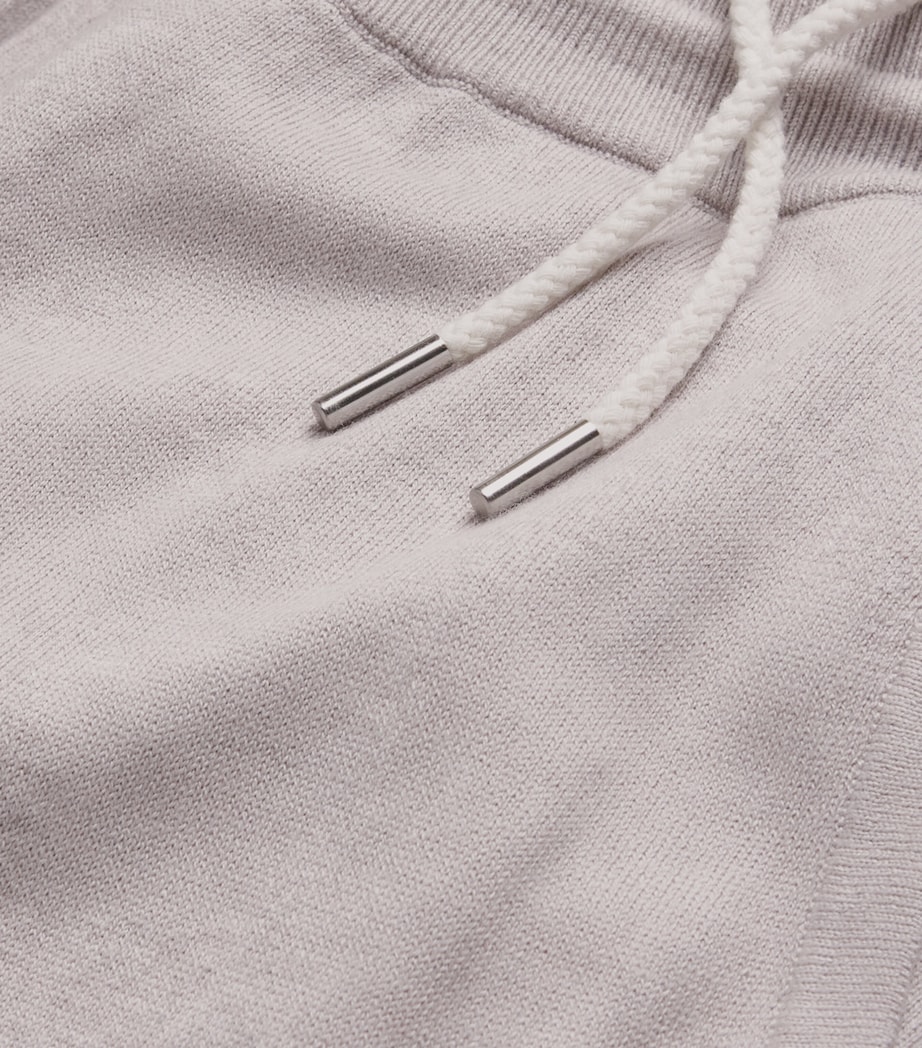 Cotton-Silk-Cashmere Wide-Leg Sweatpants FUMO GREY NEW IVORY Image 5