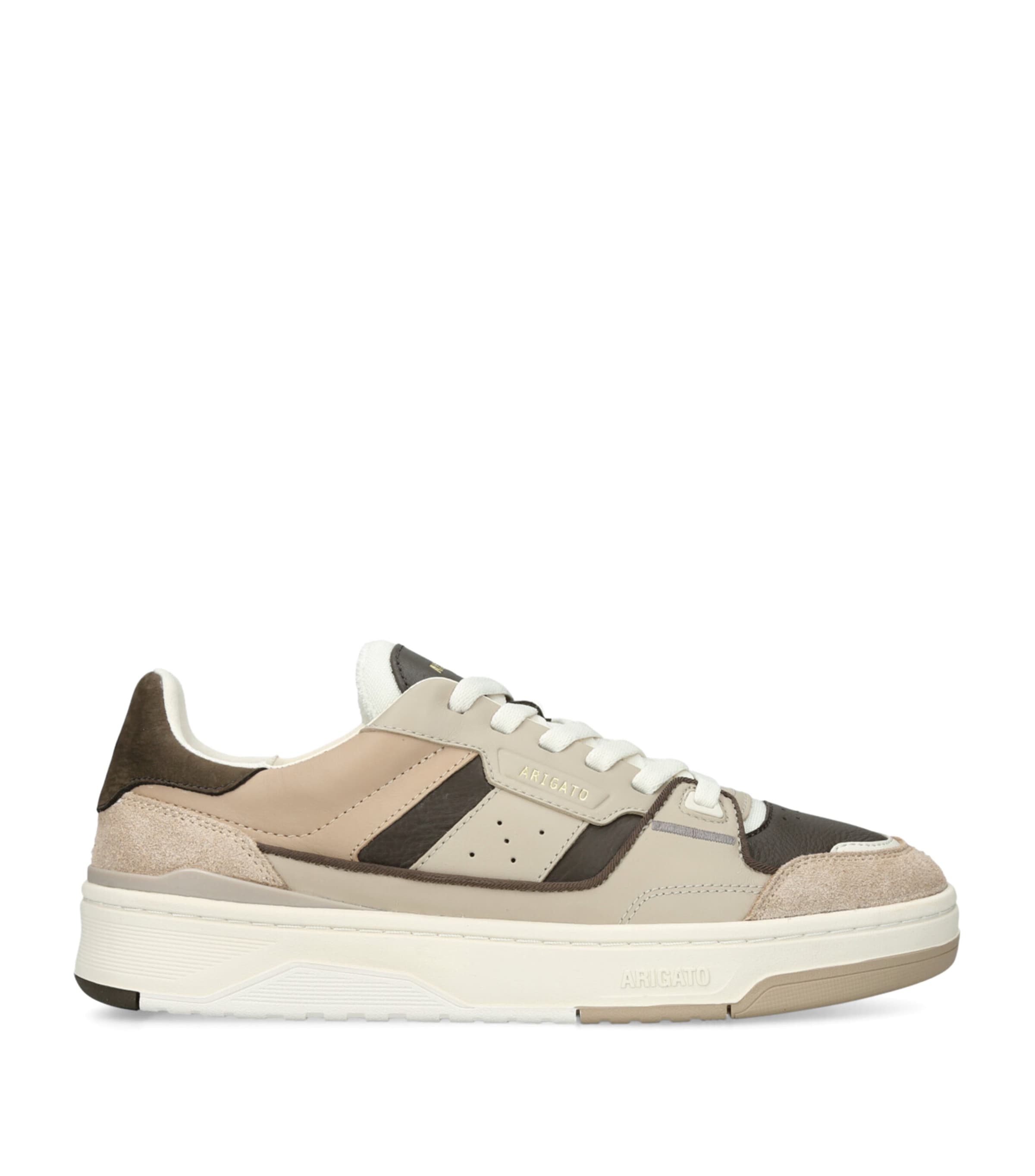 Axel Arigato Perforated Rubber Sole Suede Accents Sneaker In Neutral