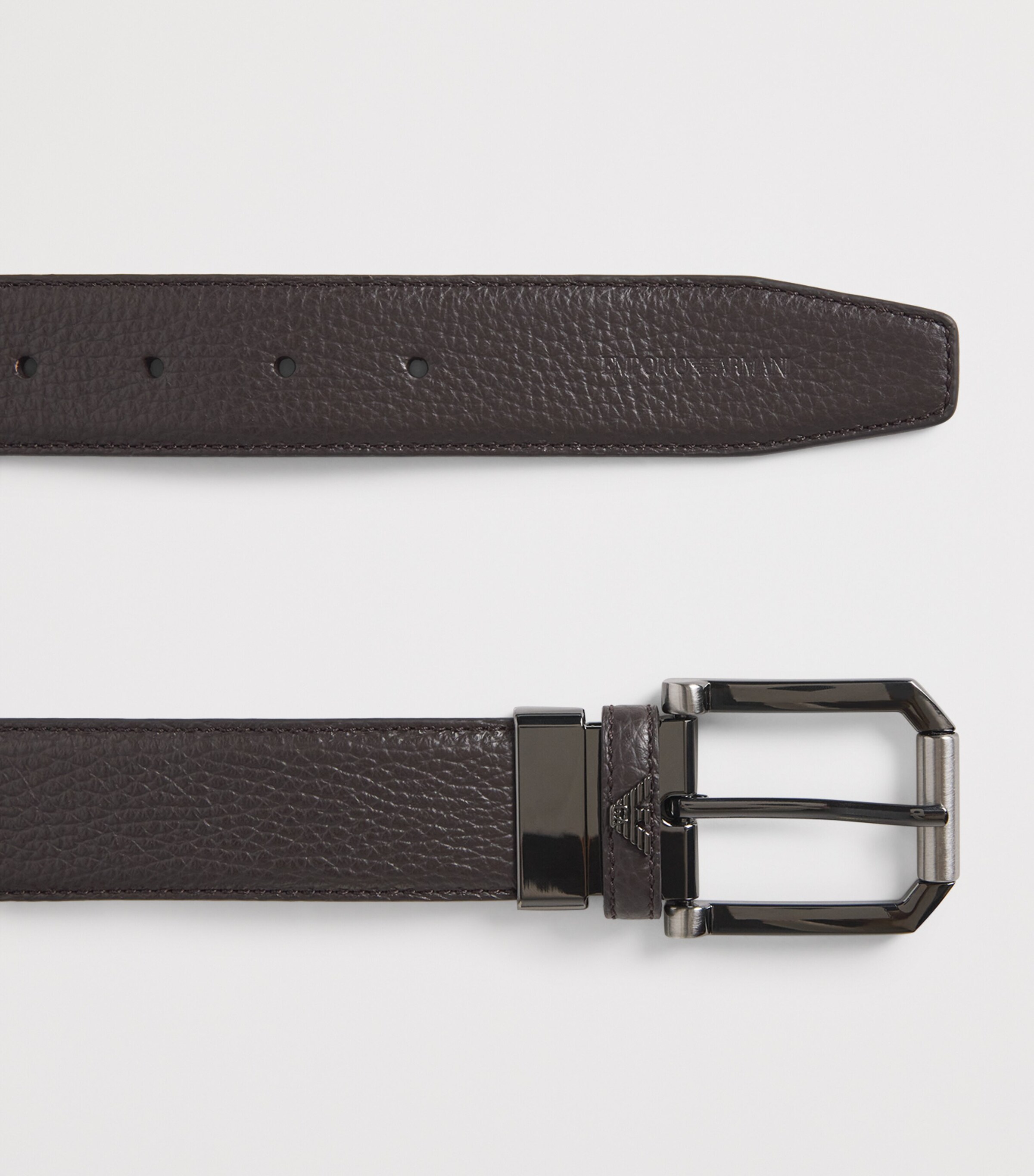 Emporio Armani Leather Tongue Belt Image 3