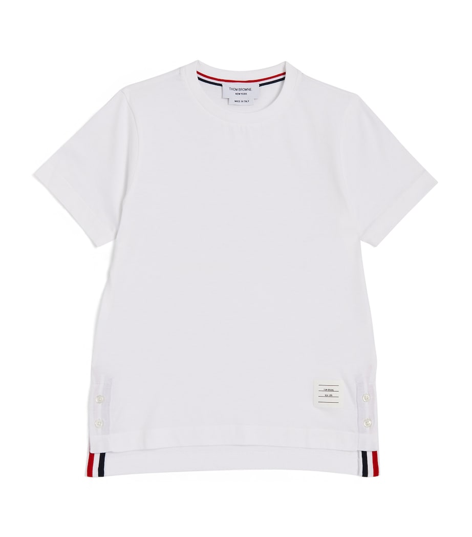Thom Browne Kids Name Tag T-Shirt (2-12 Years) White Image 1
