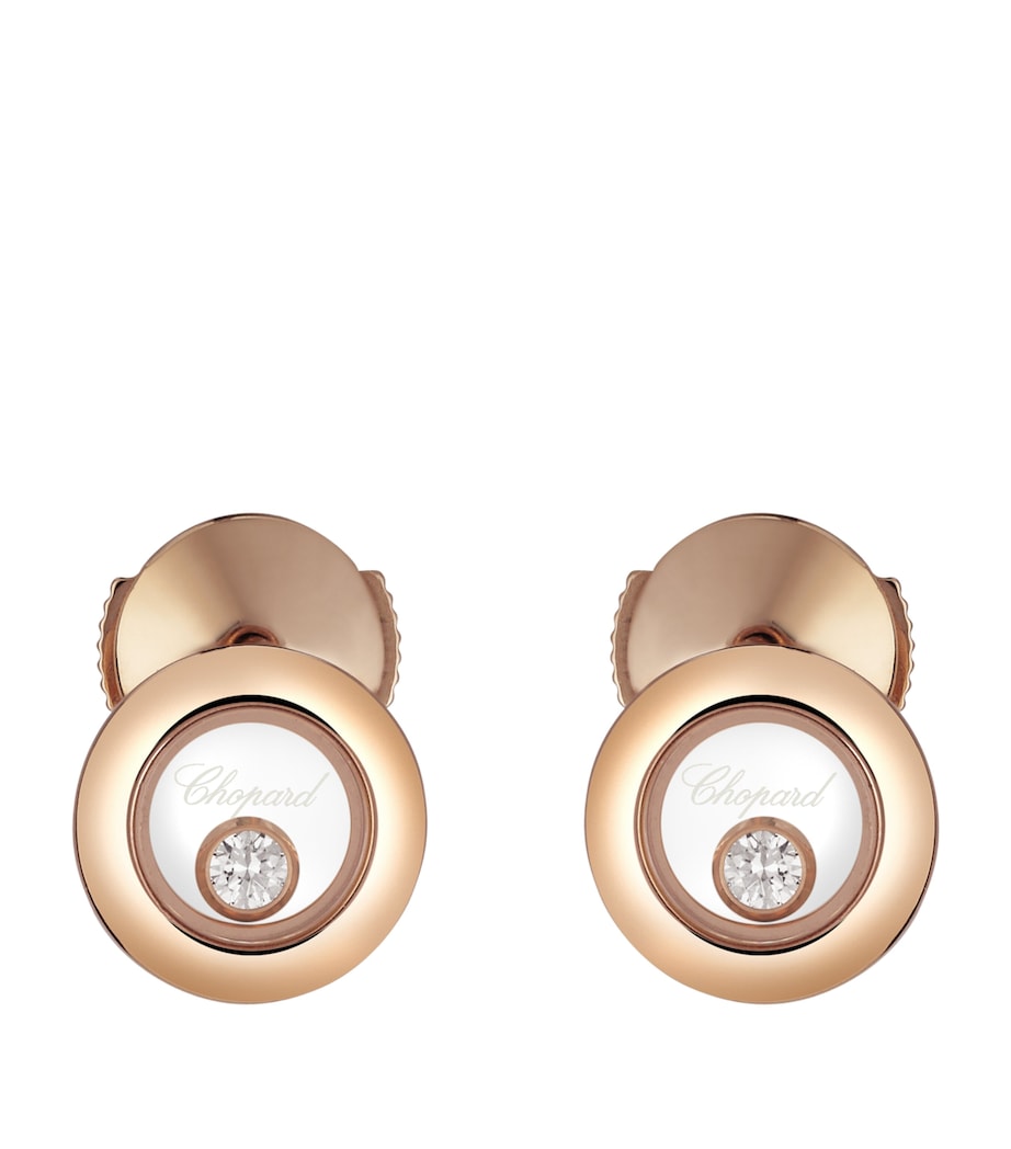 Rose Gold and Diamond Happy Diamonds Icons Earrings 18K ROSE GOLD Image 1