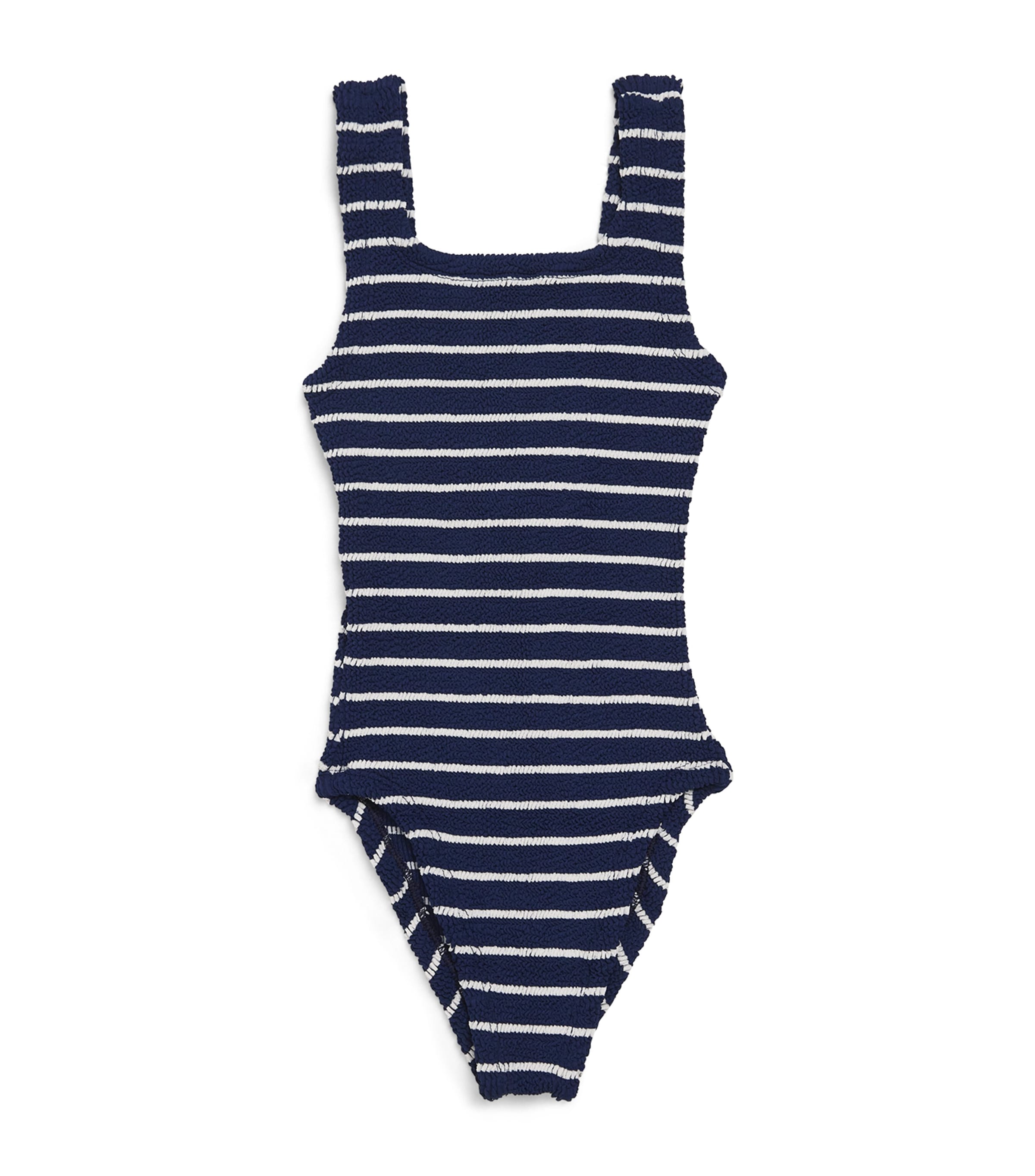 Hunza G Striped Alva Swimsuit In Navy