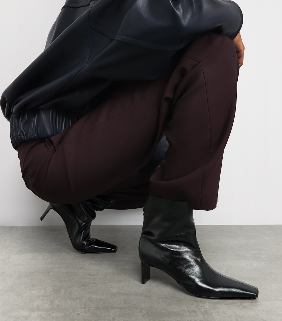 Leather Ona Ankle Boots 55 BLACK Image 5