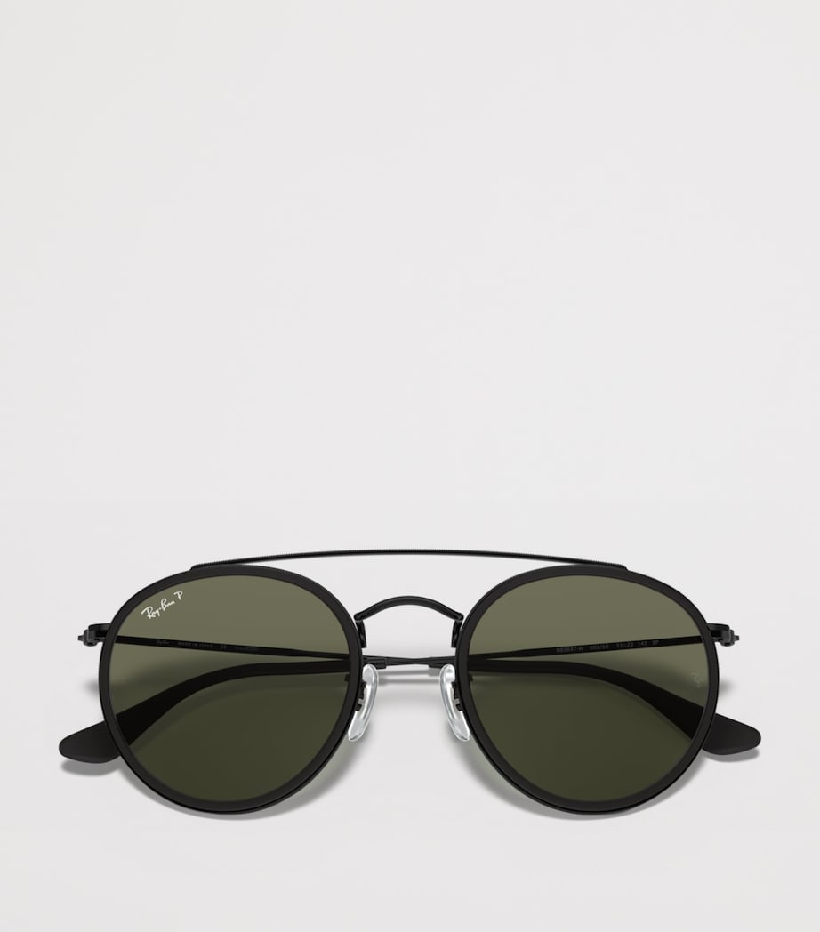 Ray-Ban RB3647N Double Bridge Round Sunglasses Black Image 5